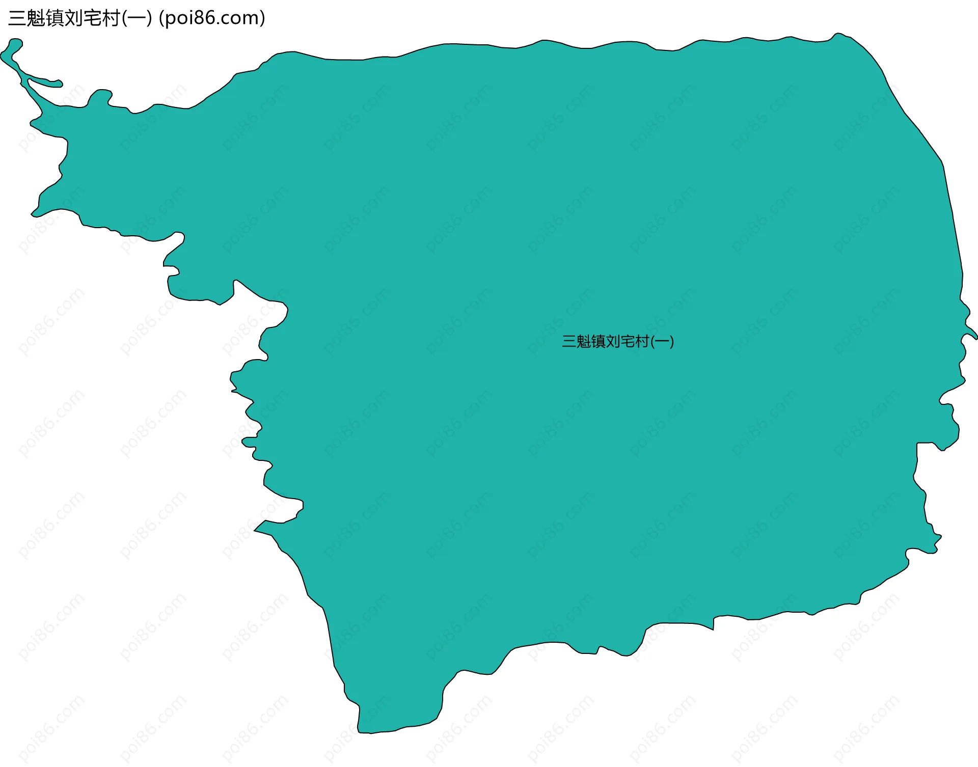三魁镇刘宅村(一)边界地图