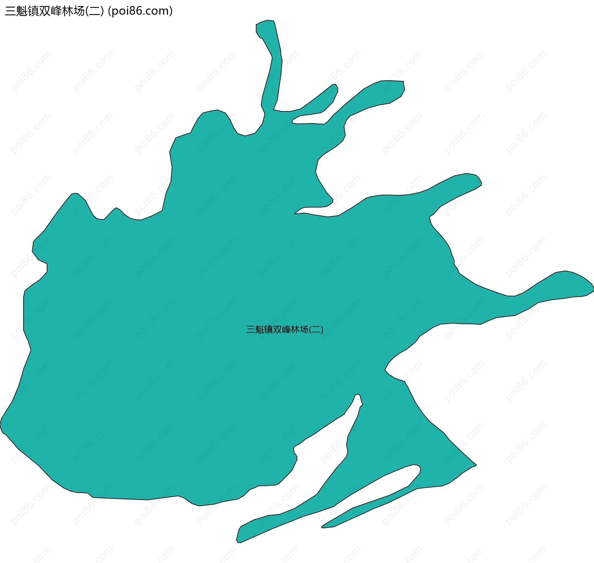 三魁镇双峰林场(二)边界地图