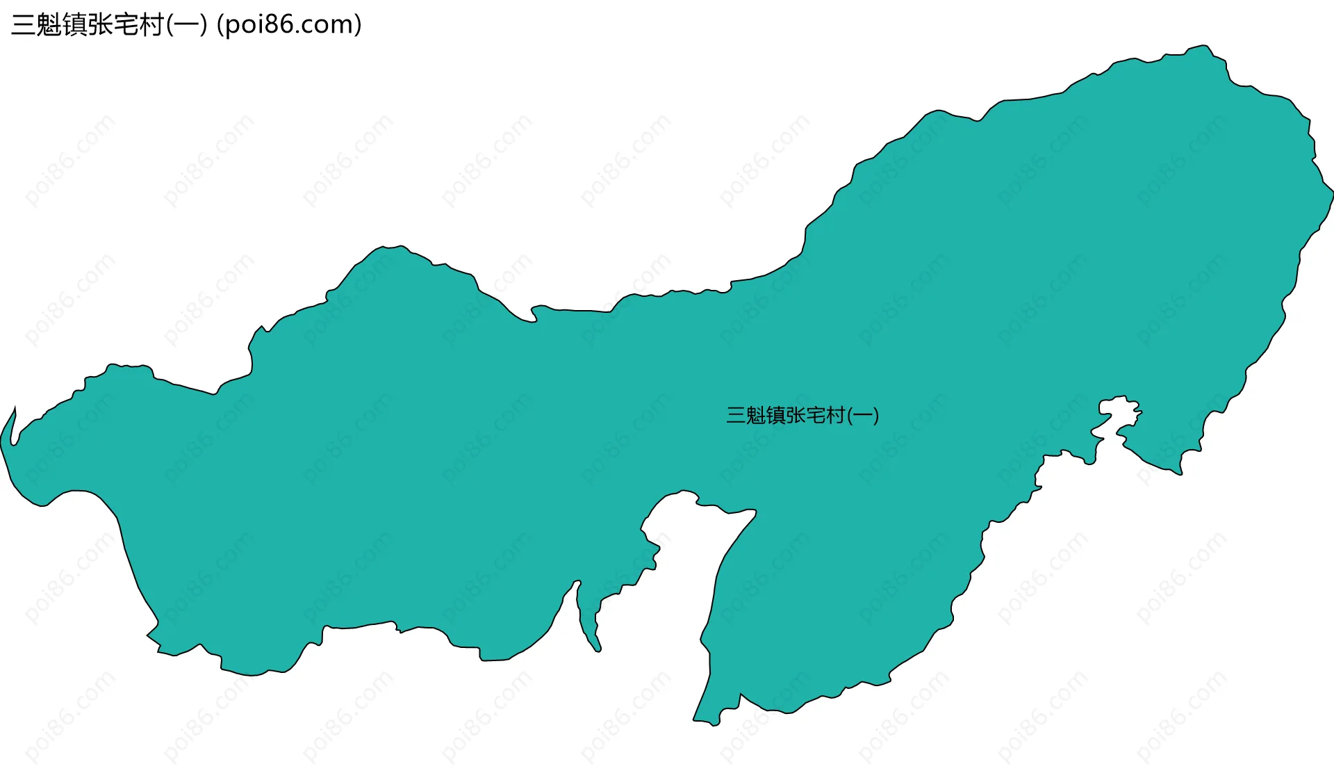 三魁镇张宅村(一)边界地图