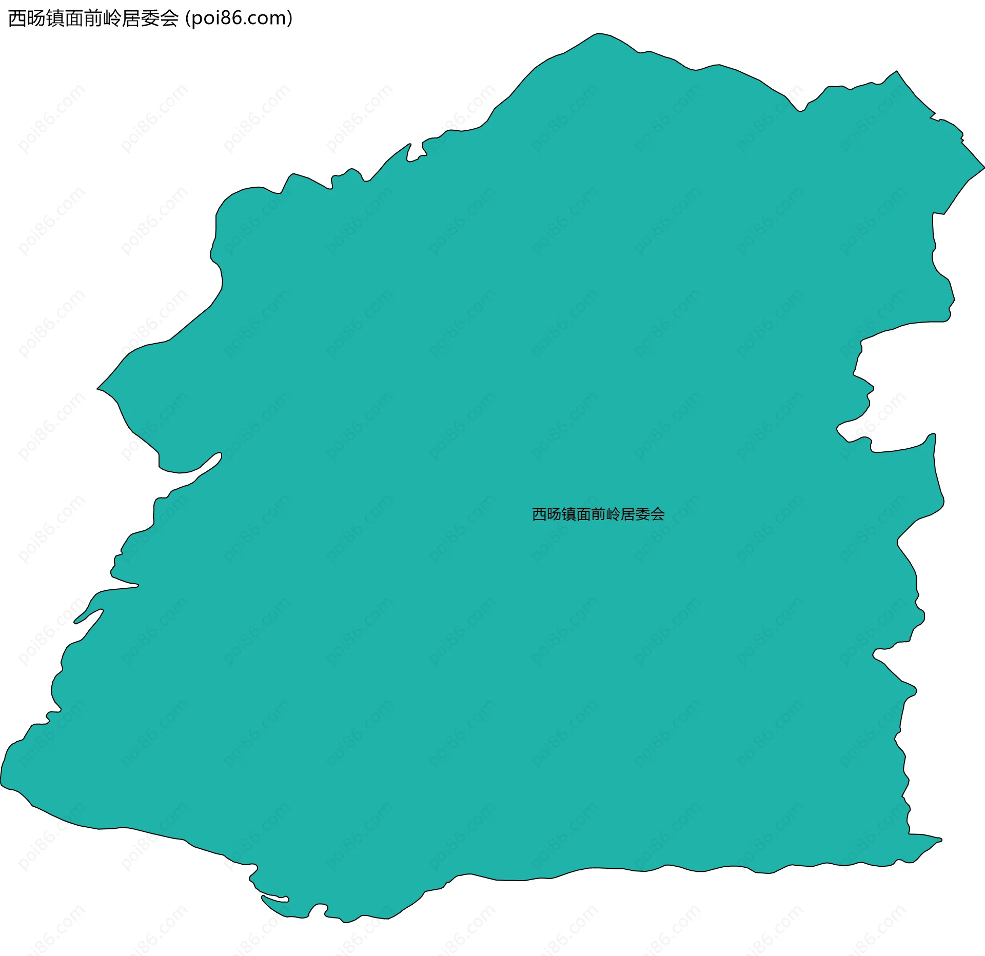 西旸镇面前岭居委会边界地图