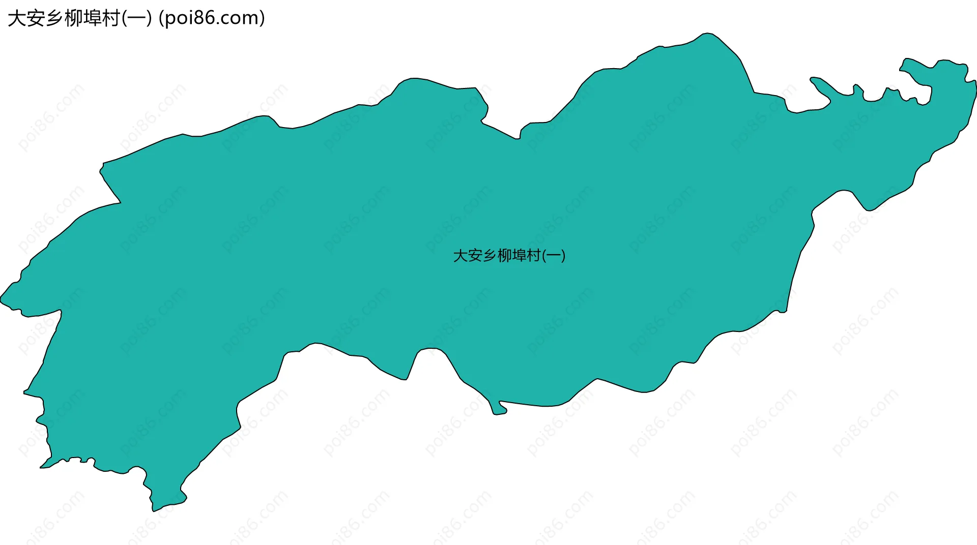 大安乡柳埠村(一)边界地图