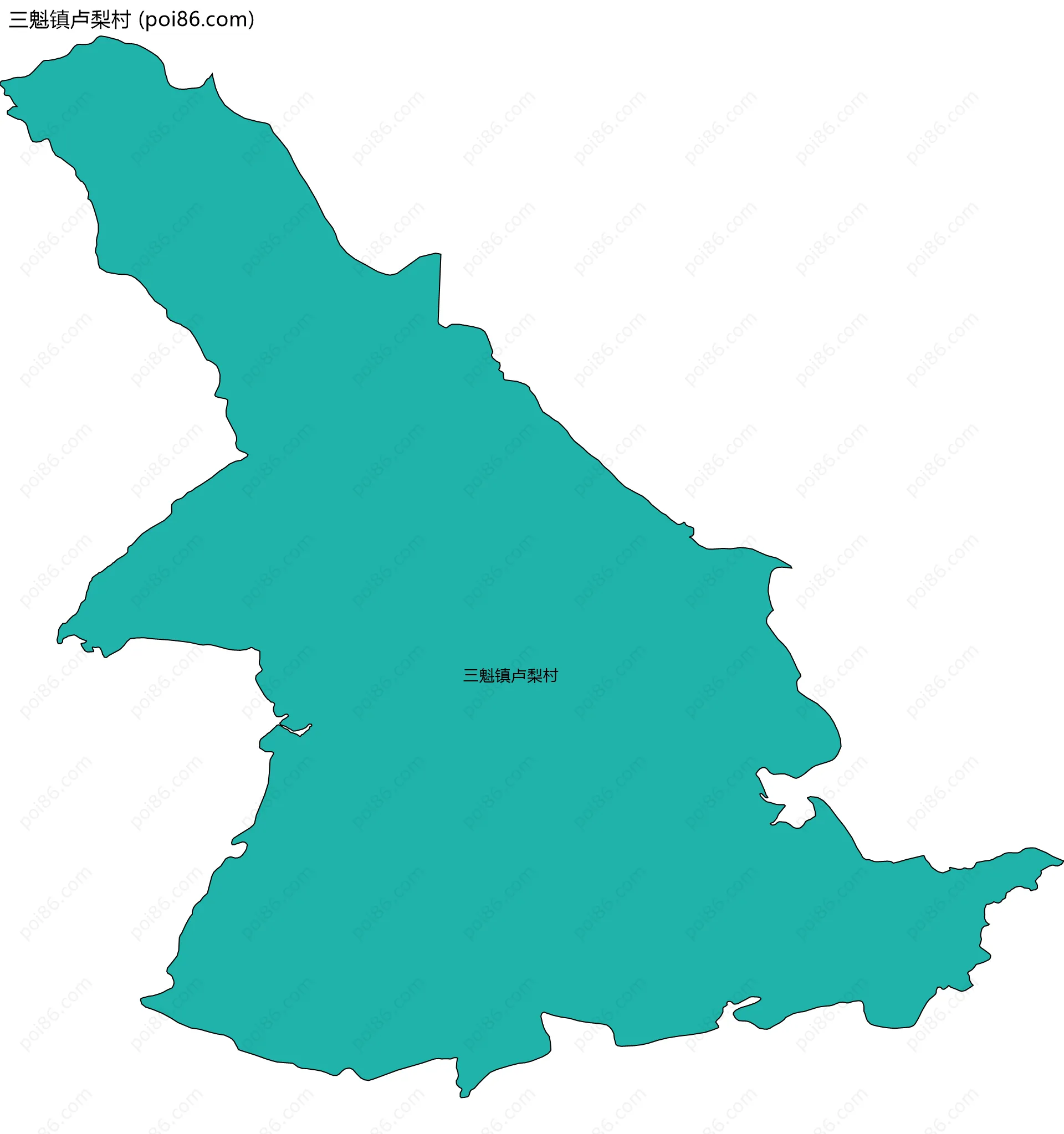三魁镇卢梨村边界地图