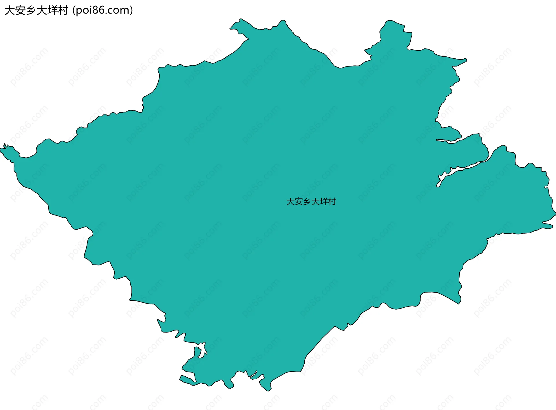 大安乡大垟村边界地图