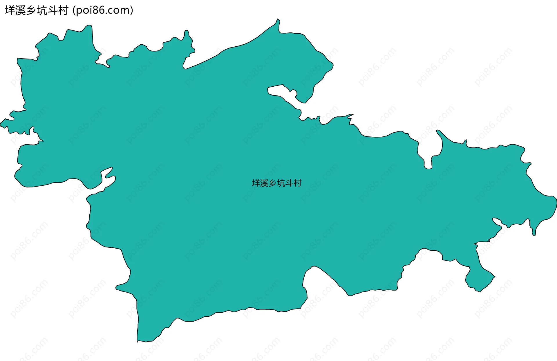 垟溪乡坑斗村边界地图