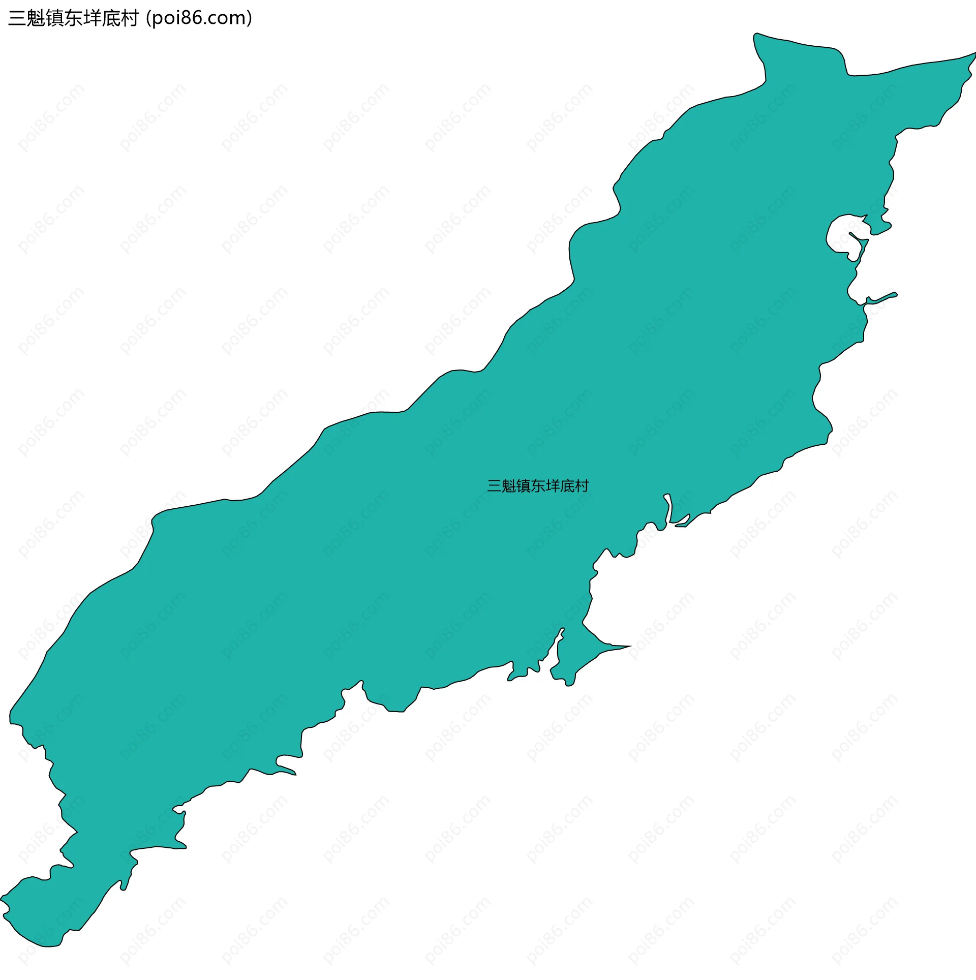 三魁镇东垟底村边界地图