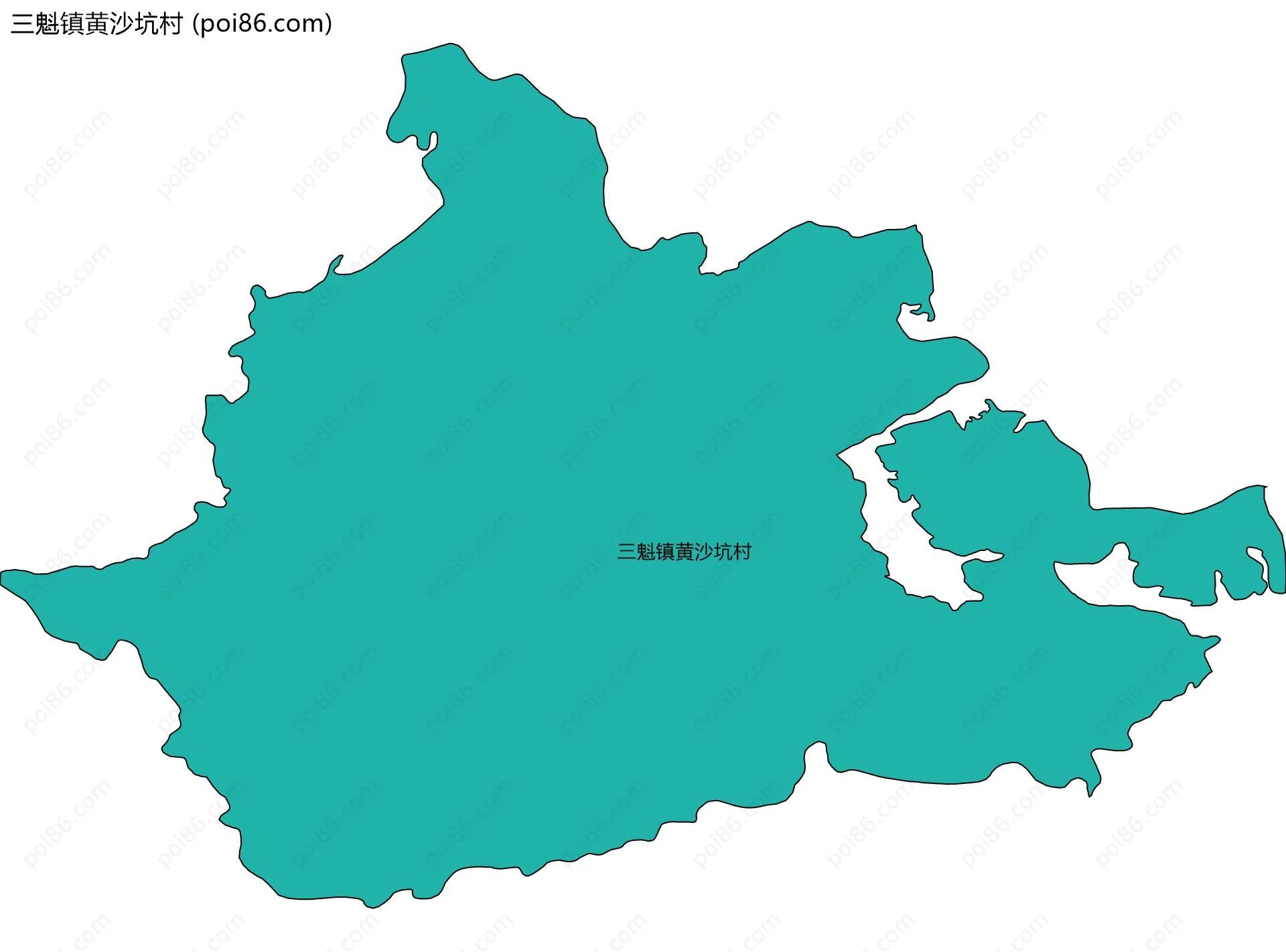 三魁镇黄沙坑村边界地图