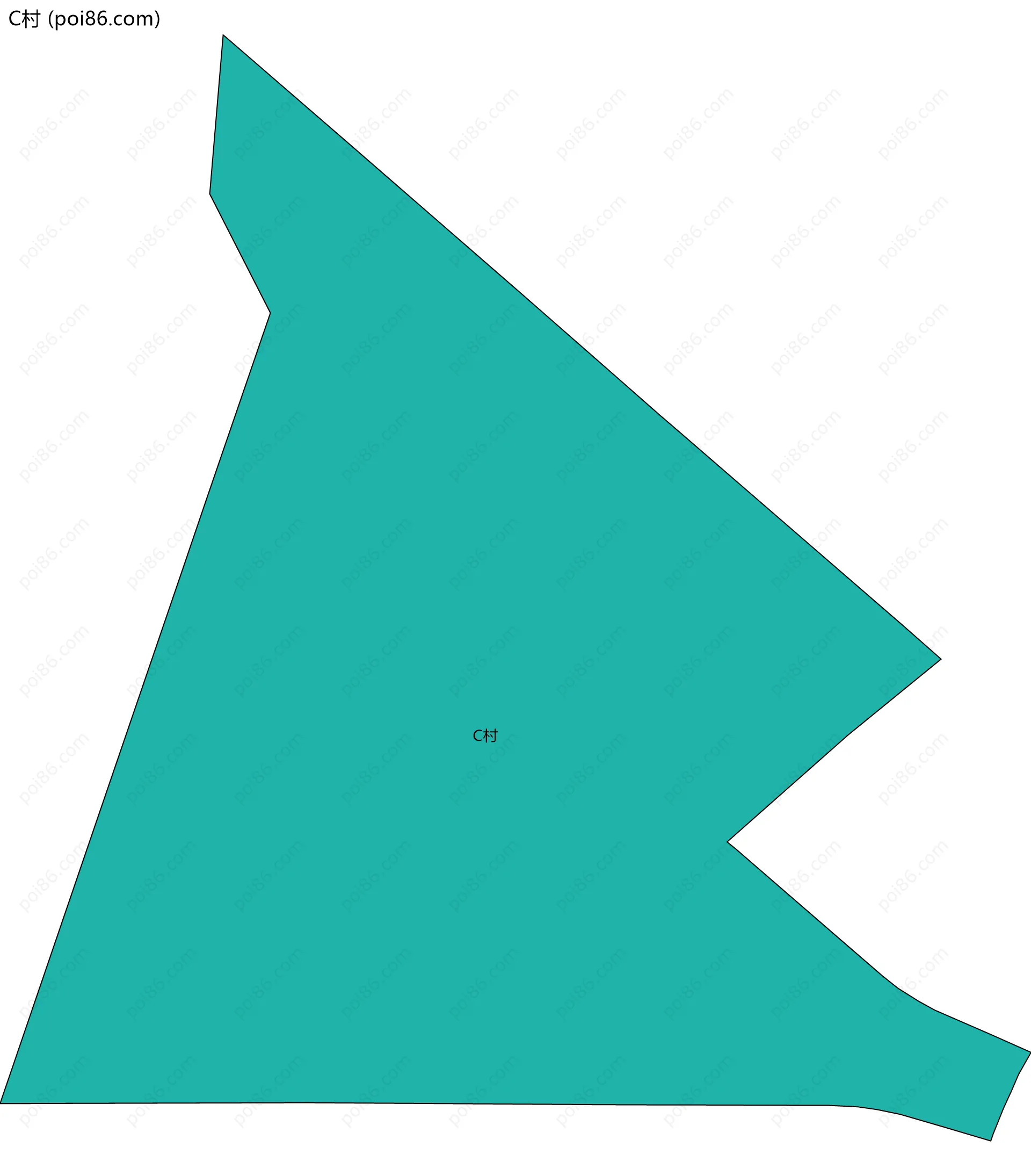 C村边界地图