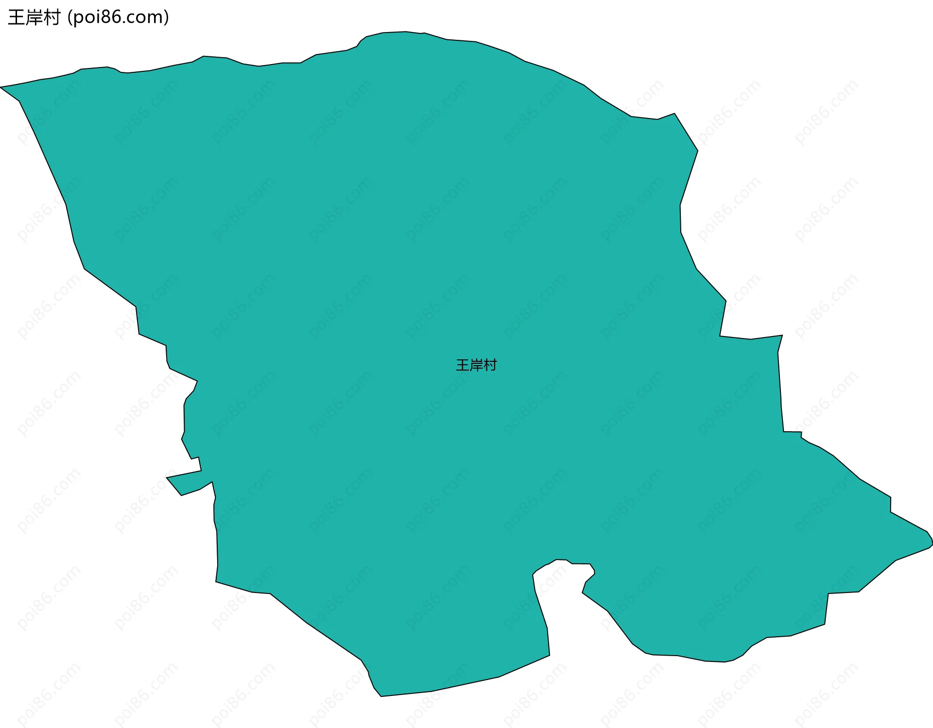 王岸村边界地图