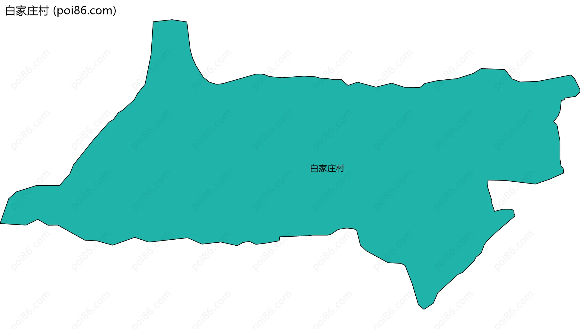 白家庄村边界地图