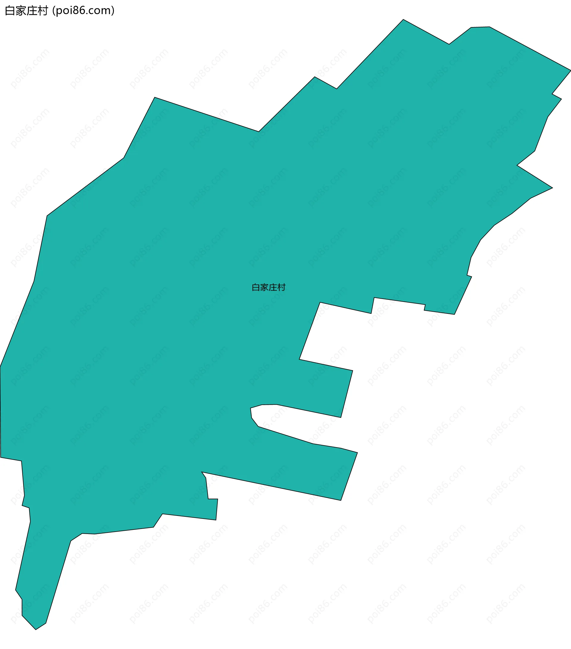 白家庄村边界地图