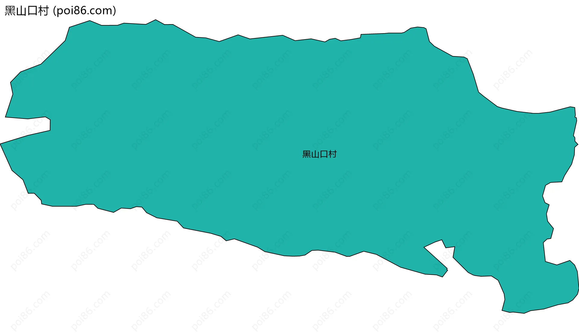 黑山口村边界地图