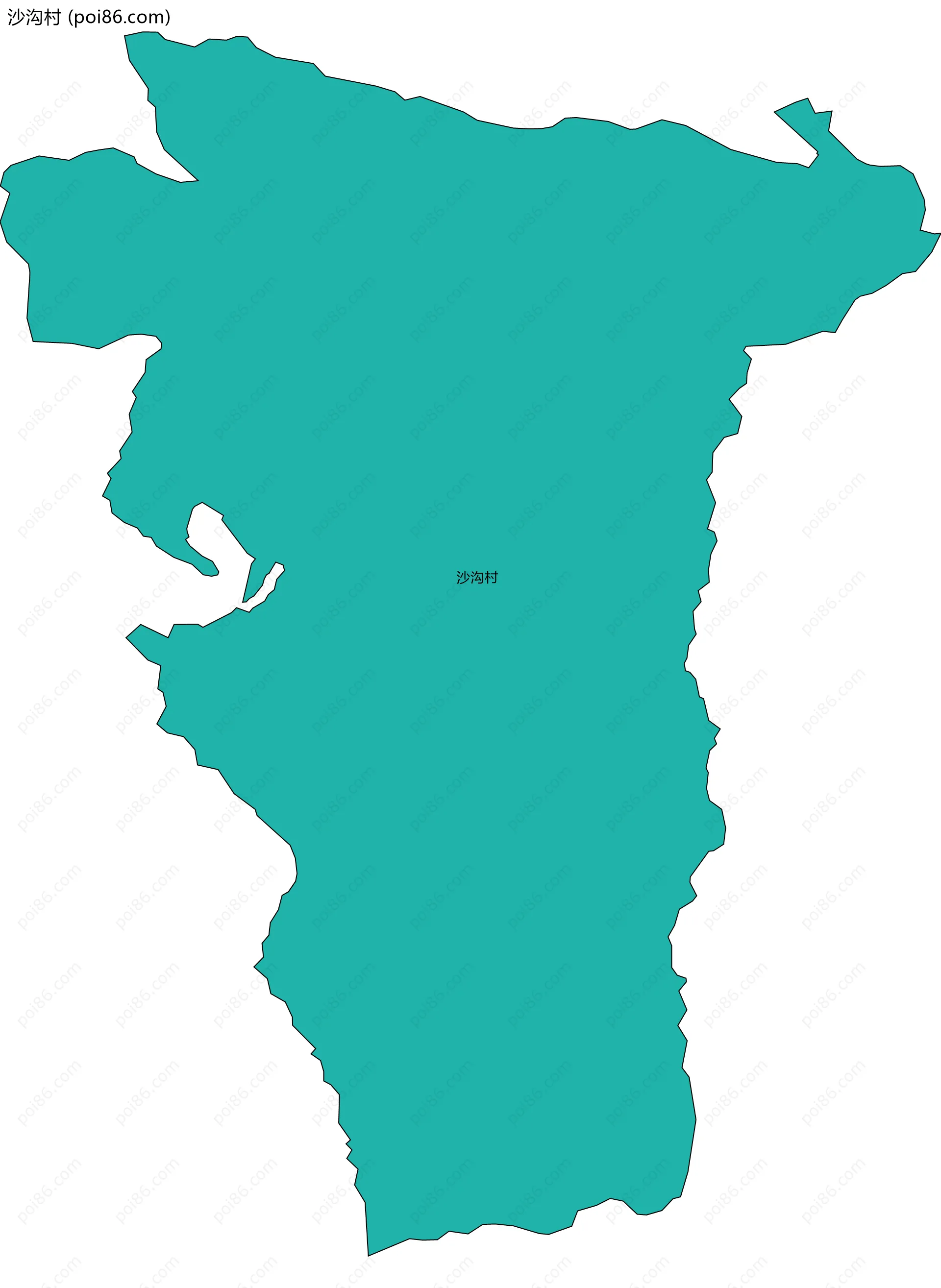 沙沟村边界地图
