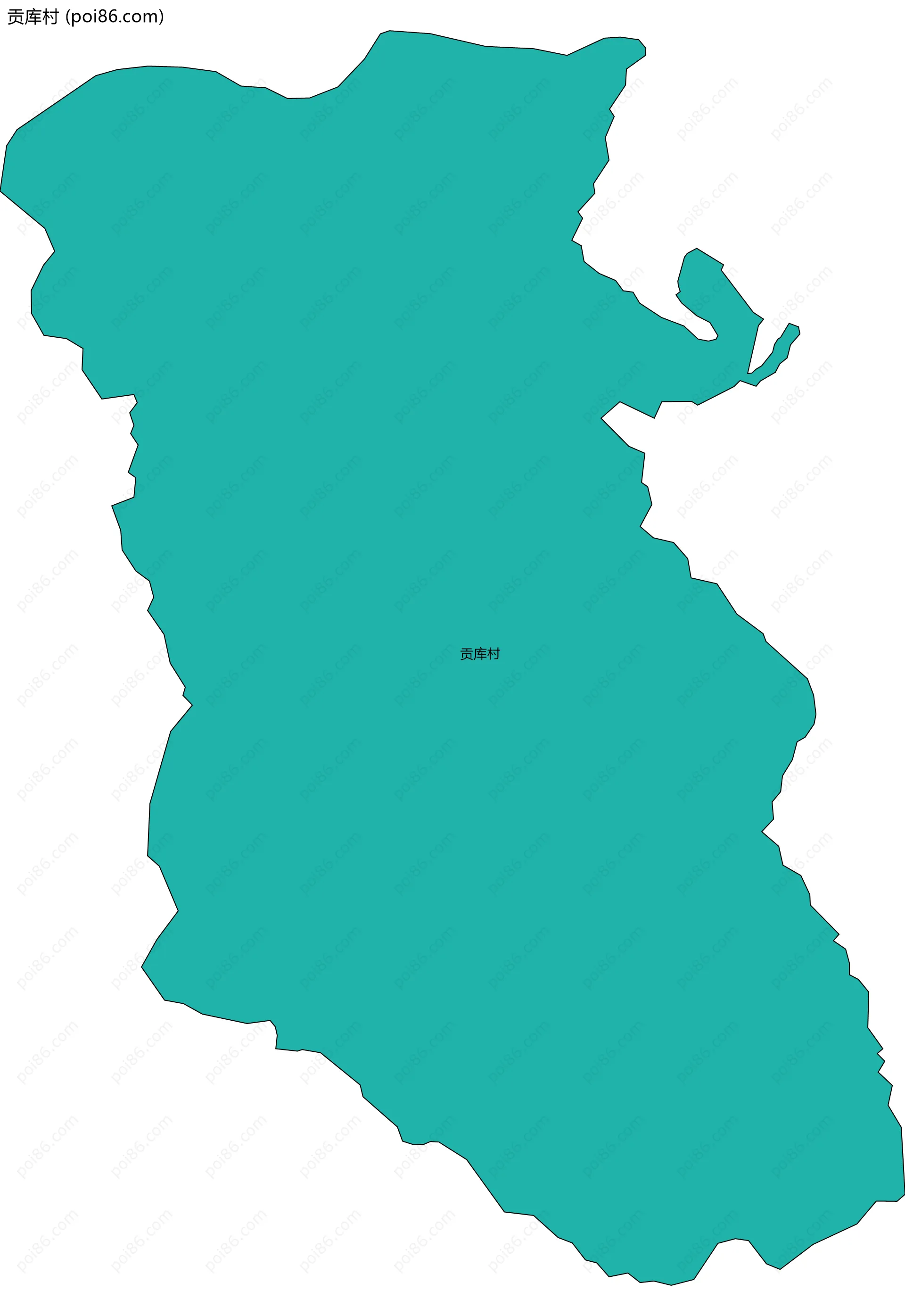 贡库村边界地图