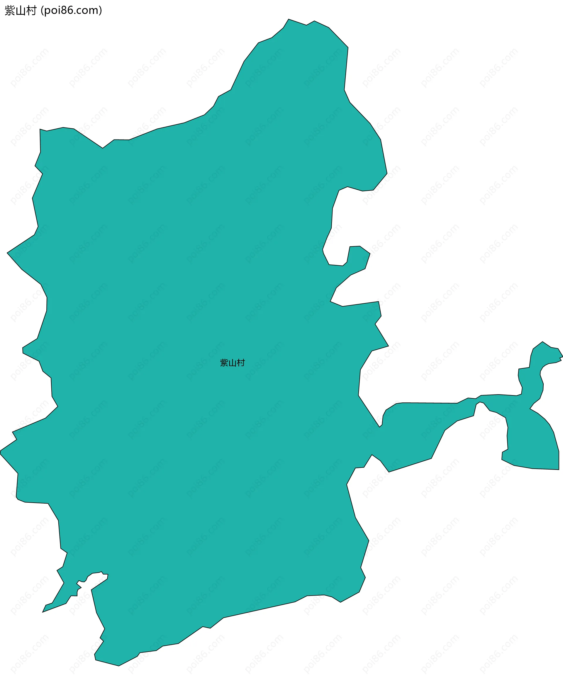 紫山村边界地图