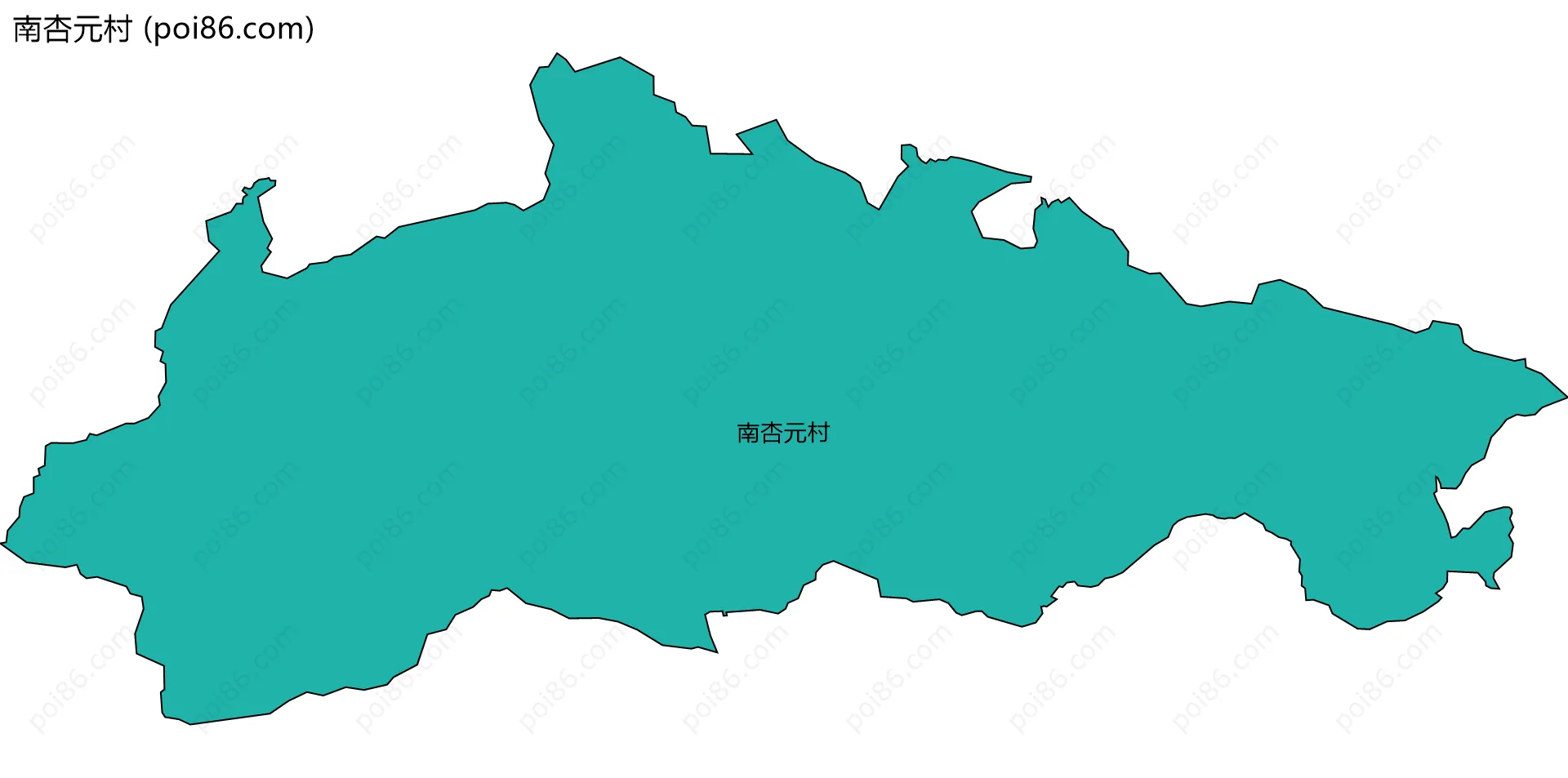 南杏元村边界地图