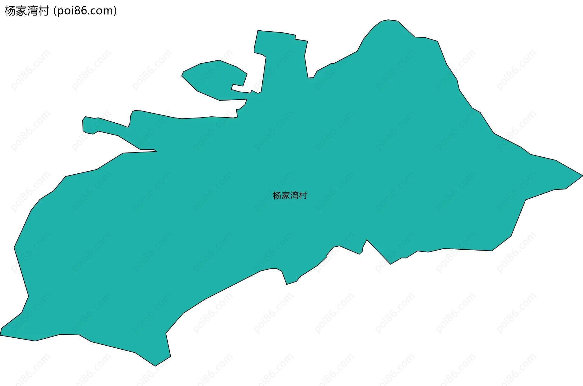 杨家湾村边界地图