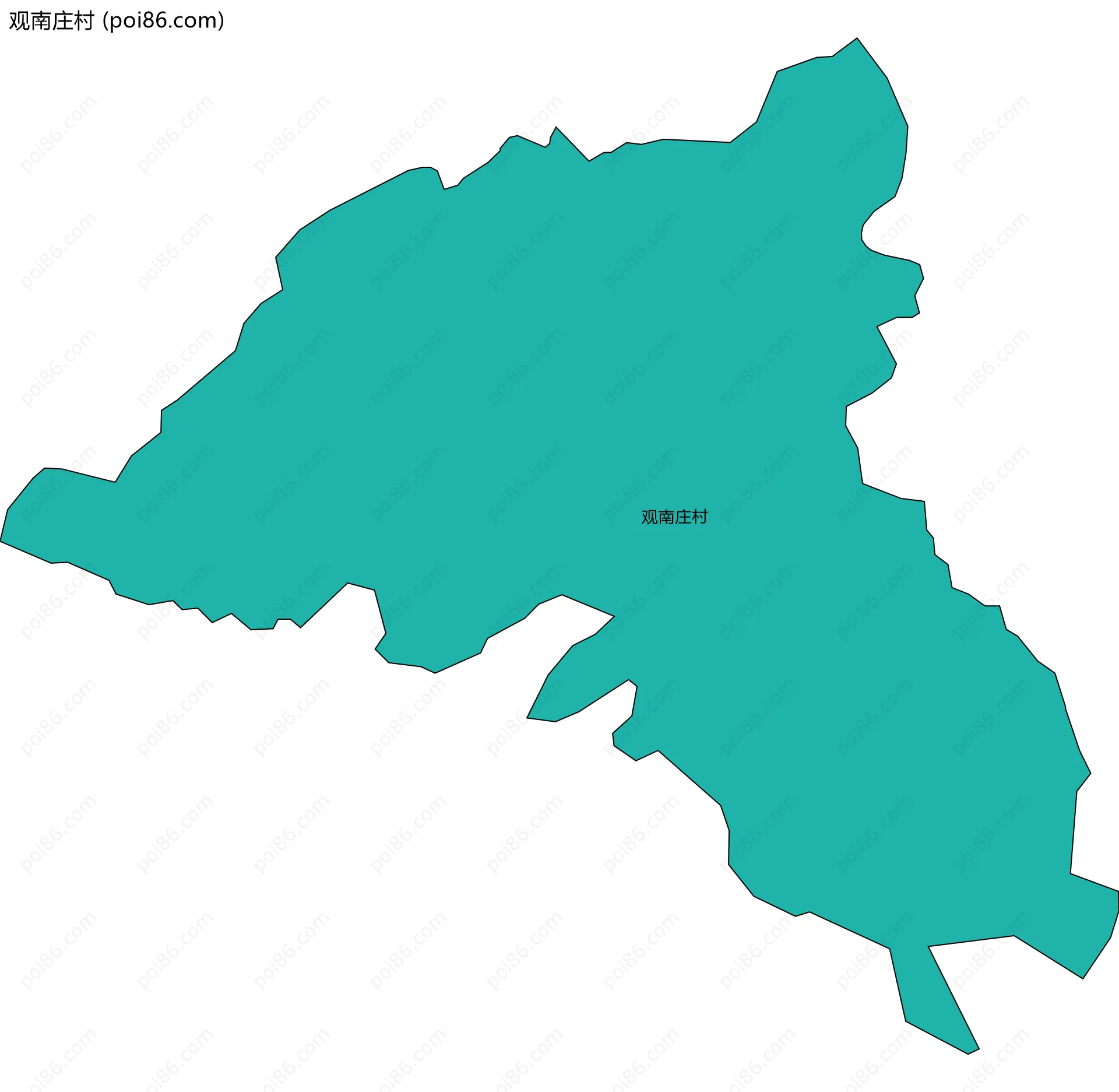 观南庄村边界地图