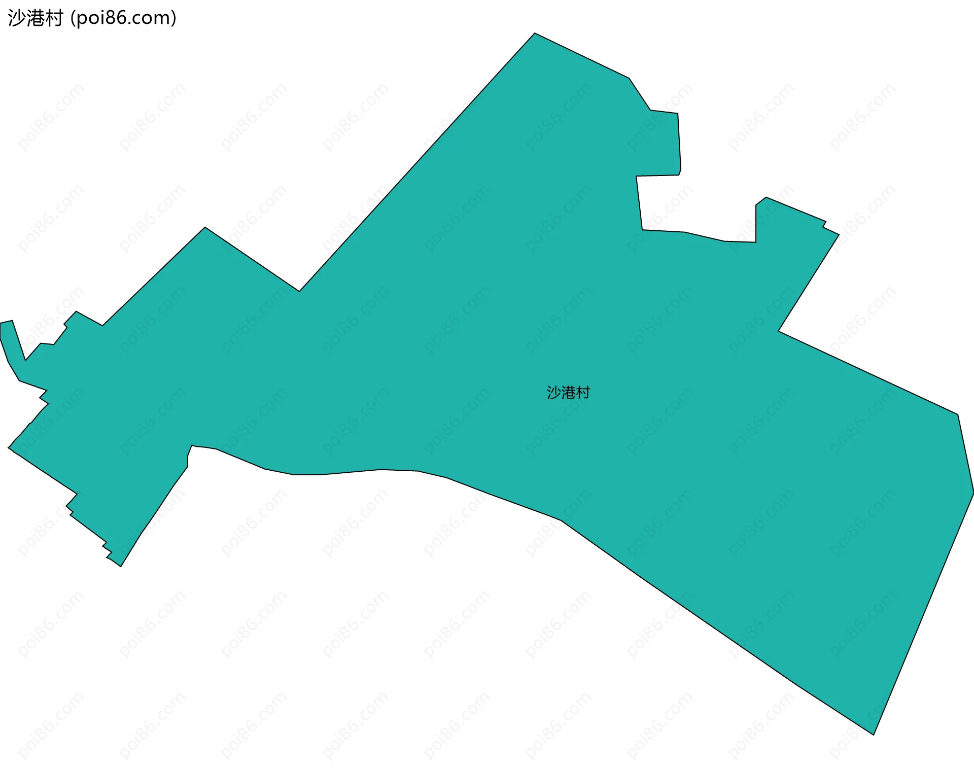 沙港村边界地图