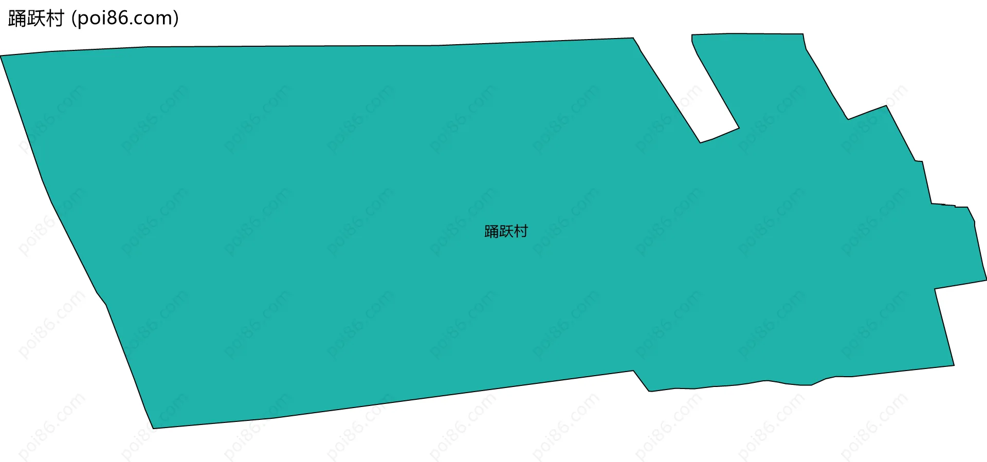 踊跃村边界地图