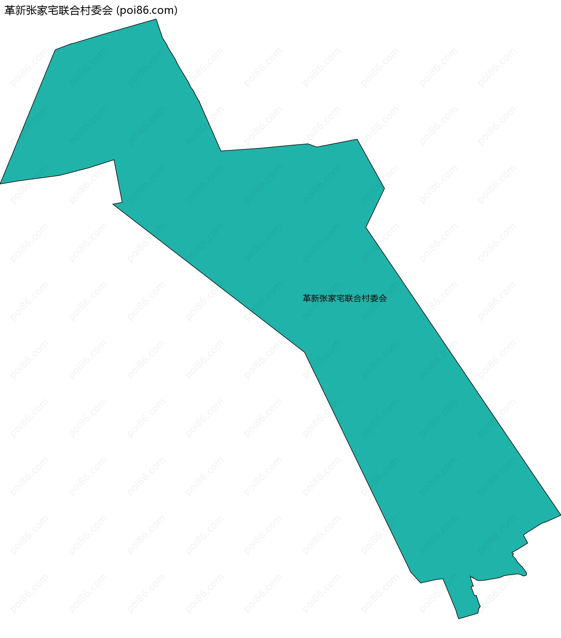 革新张家宅联合村委会边界地图