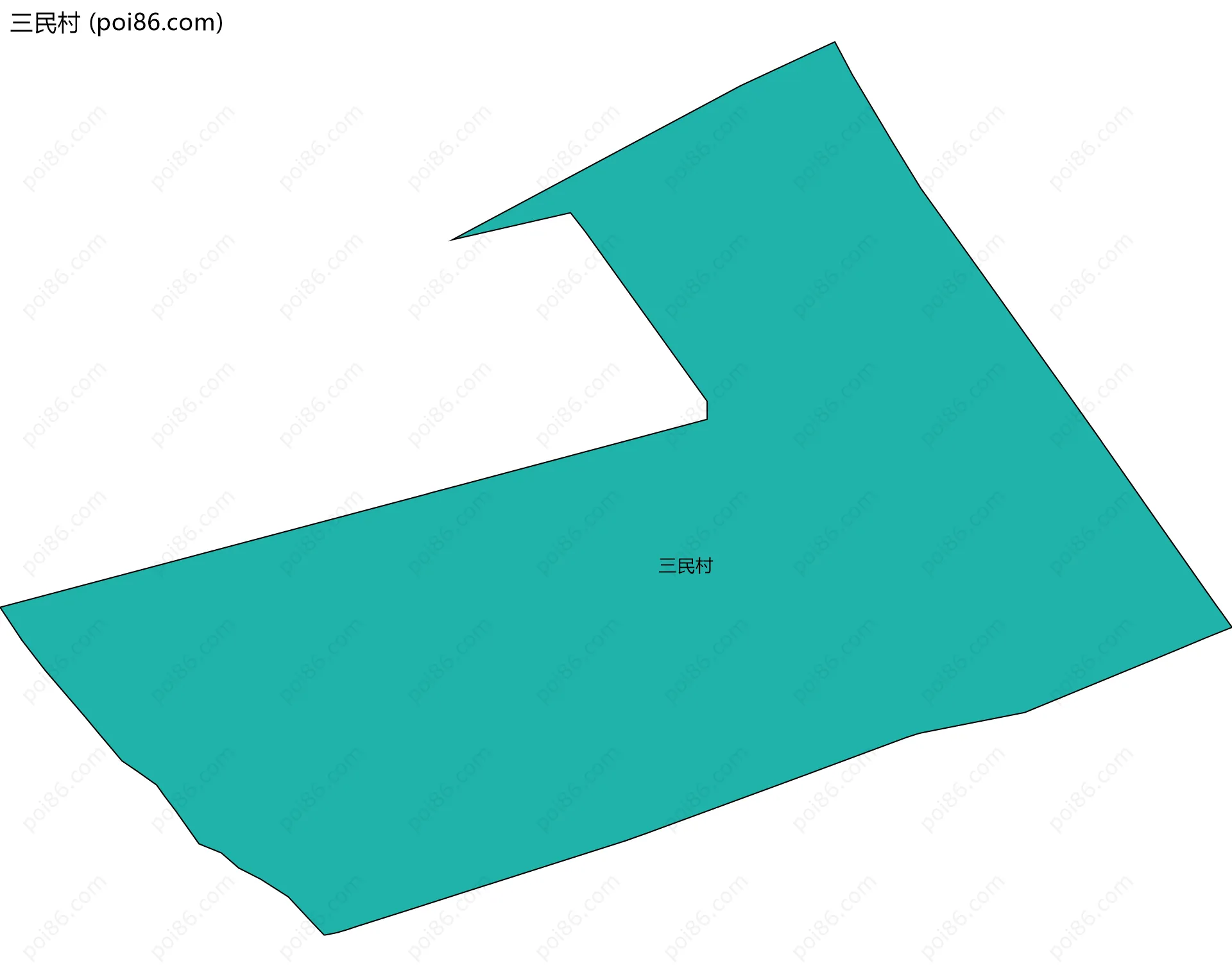 三民村边界地图