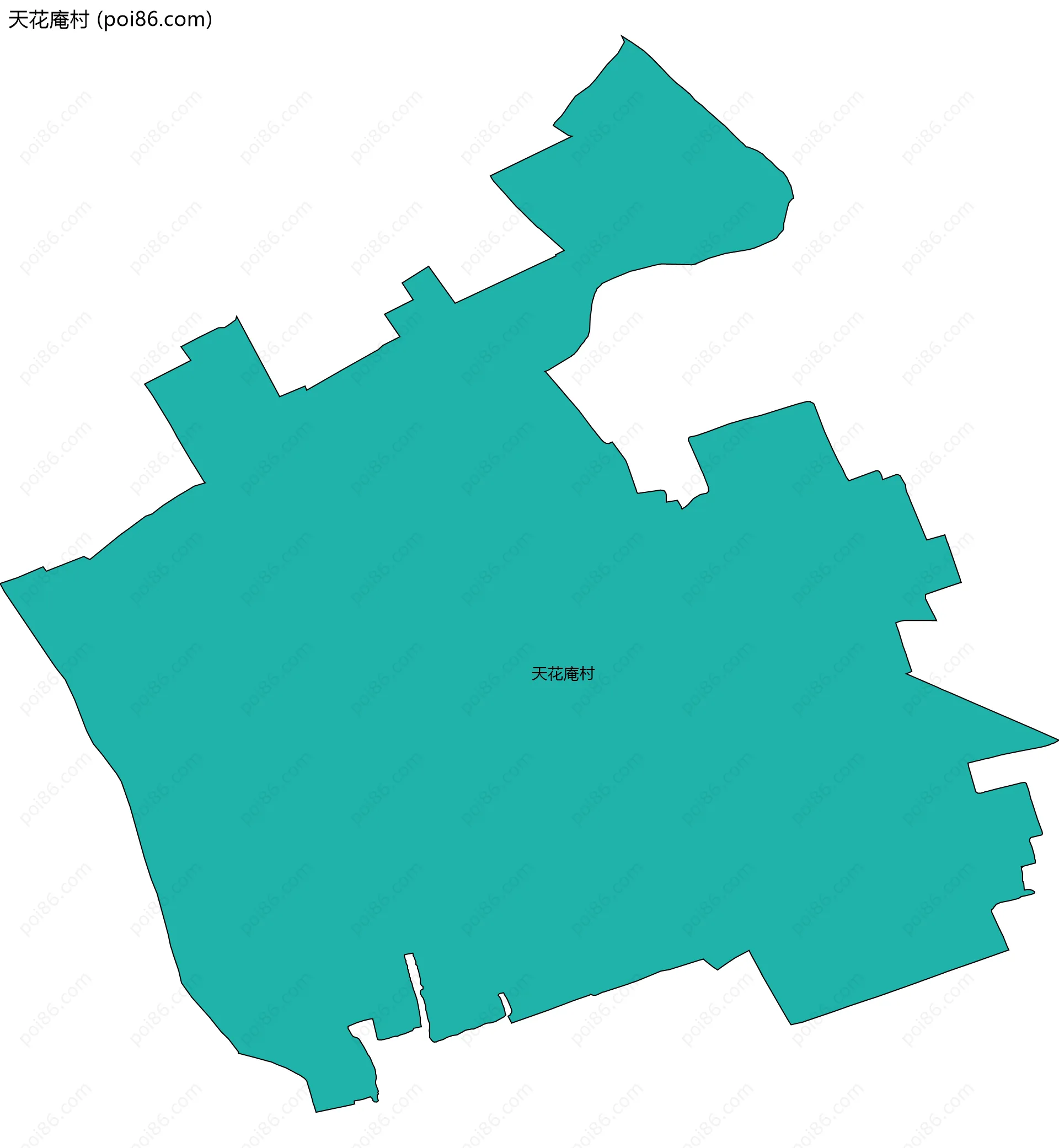 天花庵村边界地图