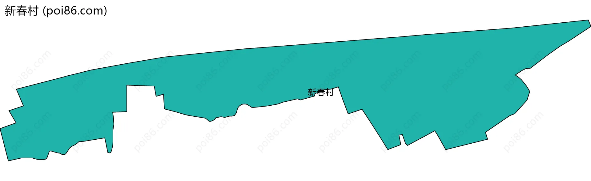新春村边界地图