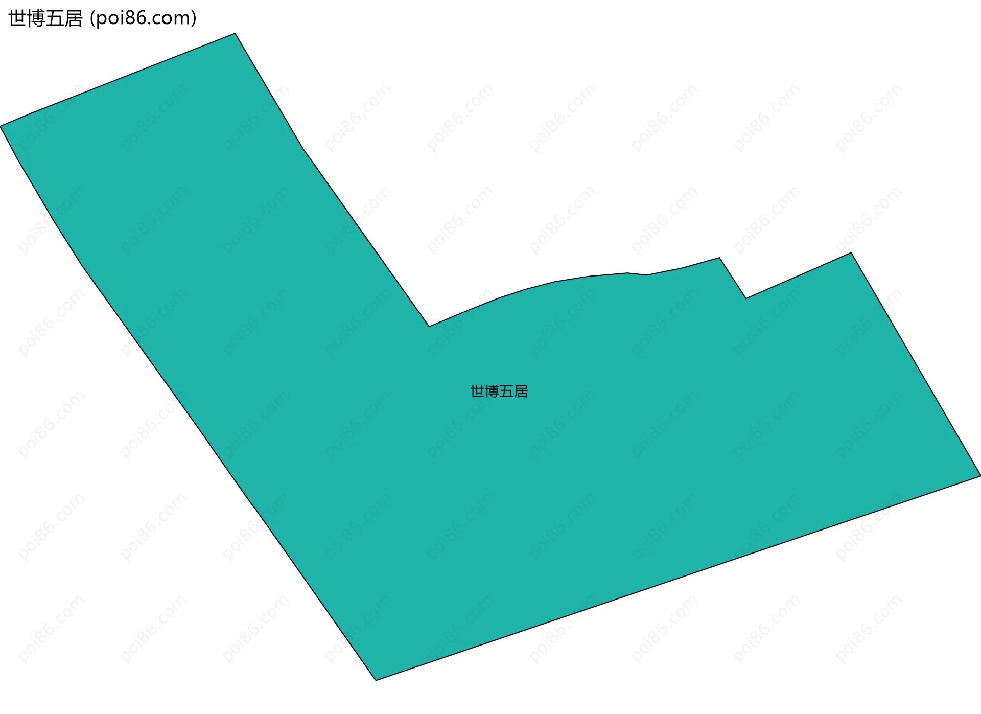 世博五居边界地图