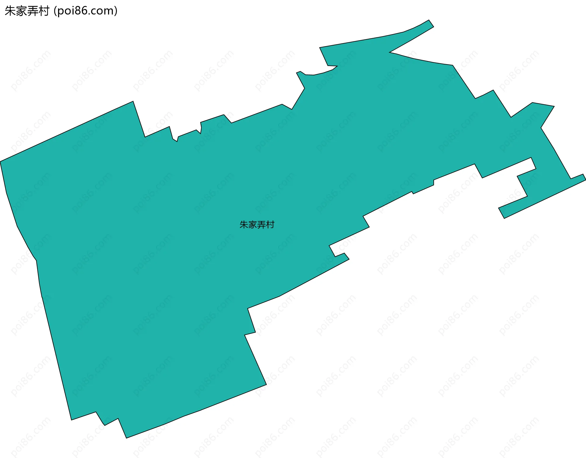 朱家弄村边界地图