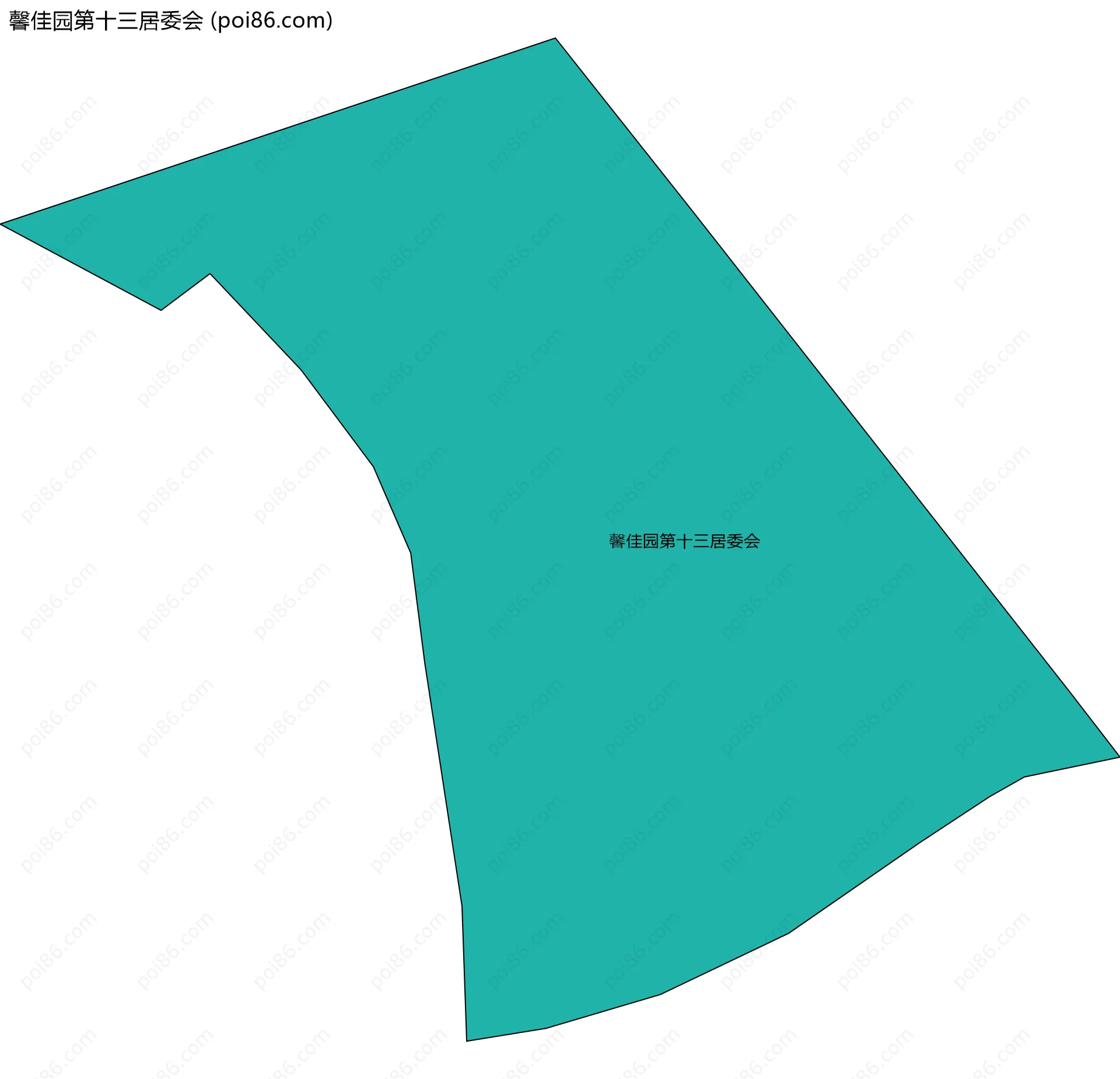 馨佳园第十三居委会边界地图