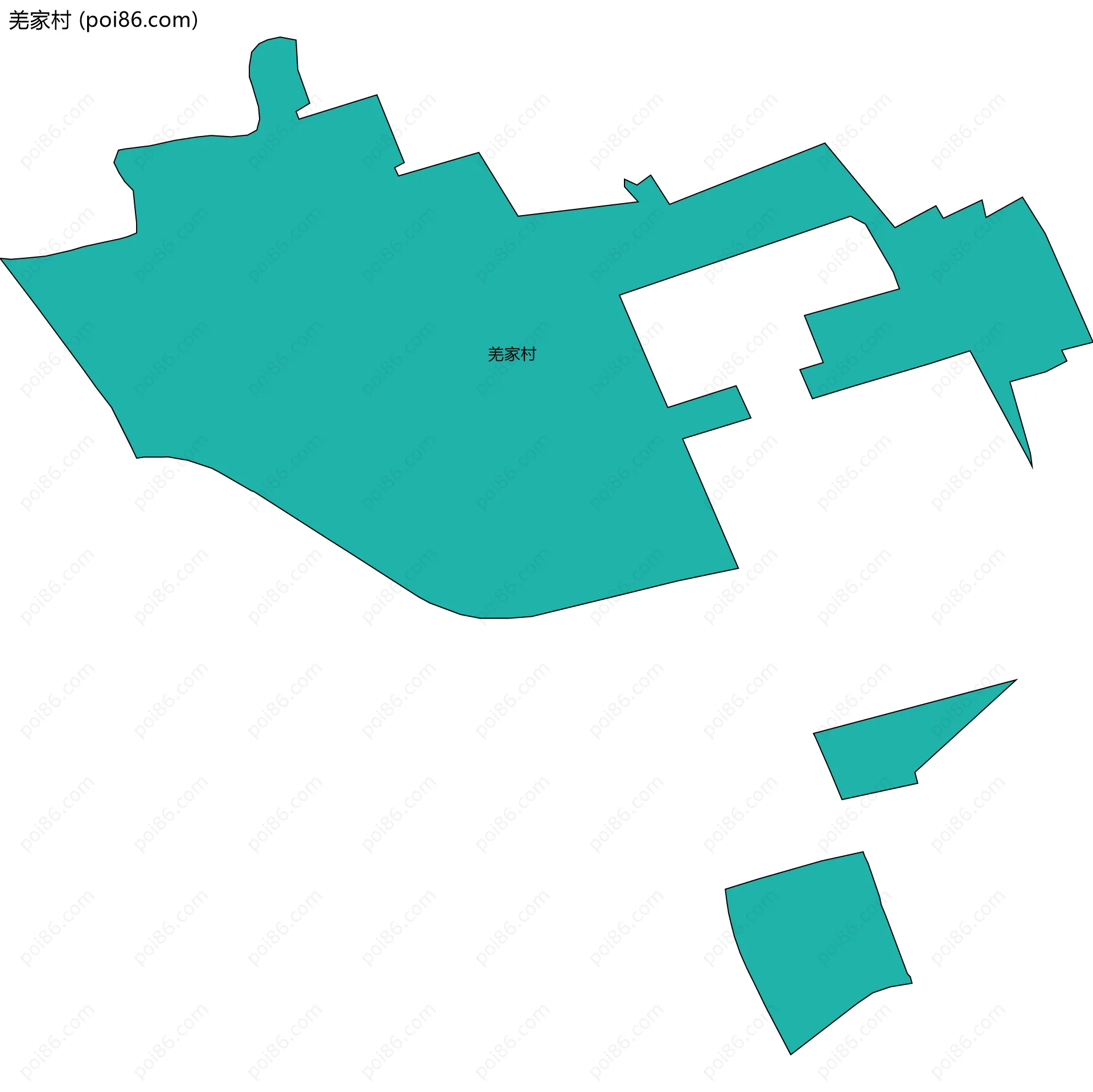 羌家村边界地图