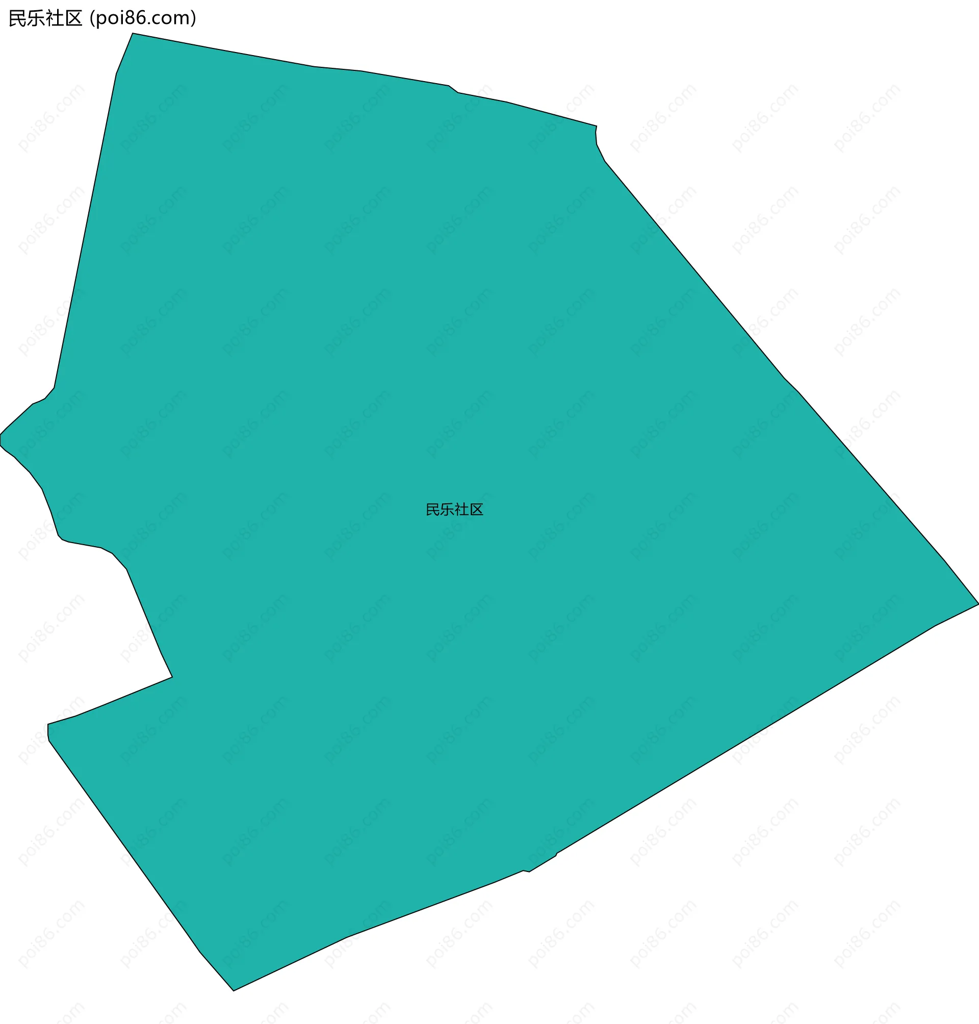 民乐社区边界地图