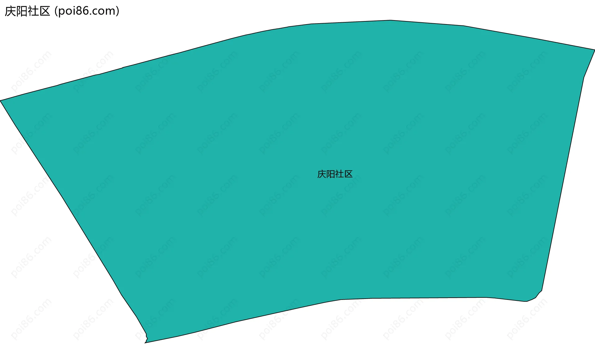 庆阳社区边界地图