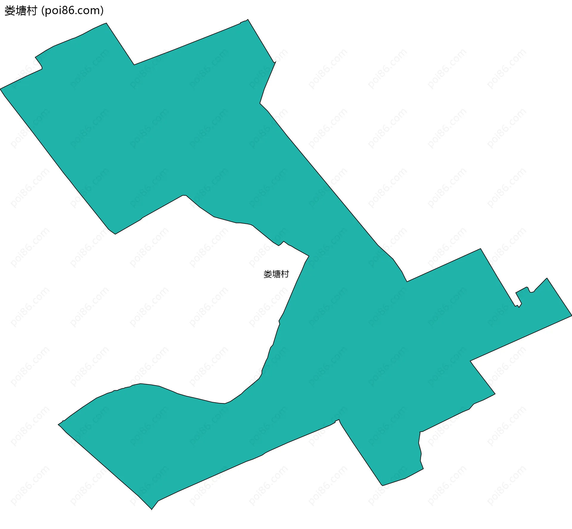 娄塘村边界地图