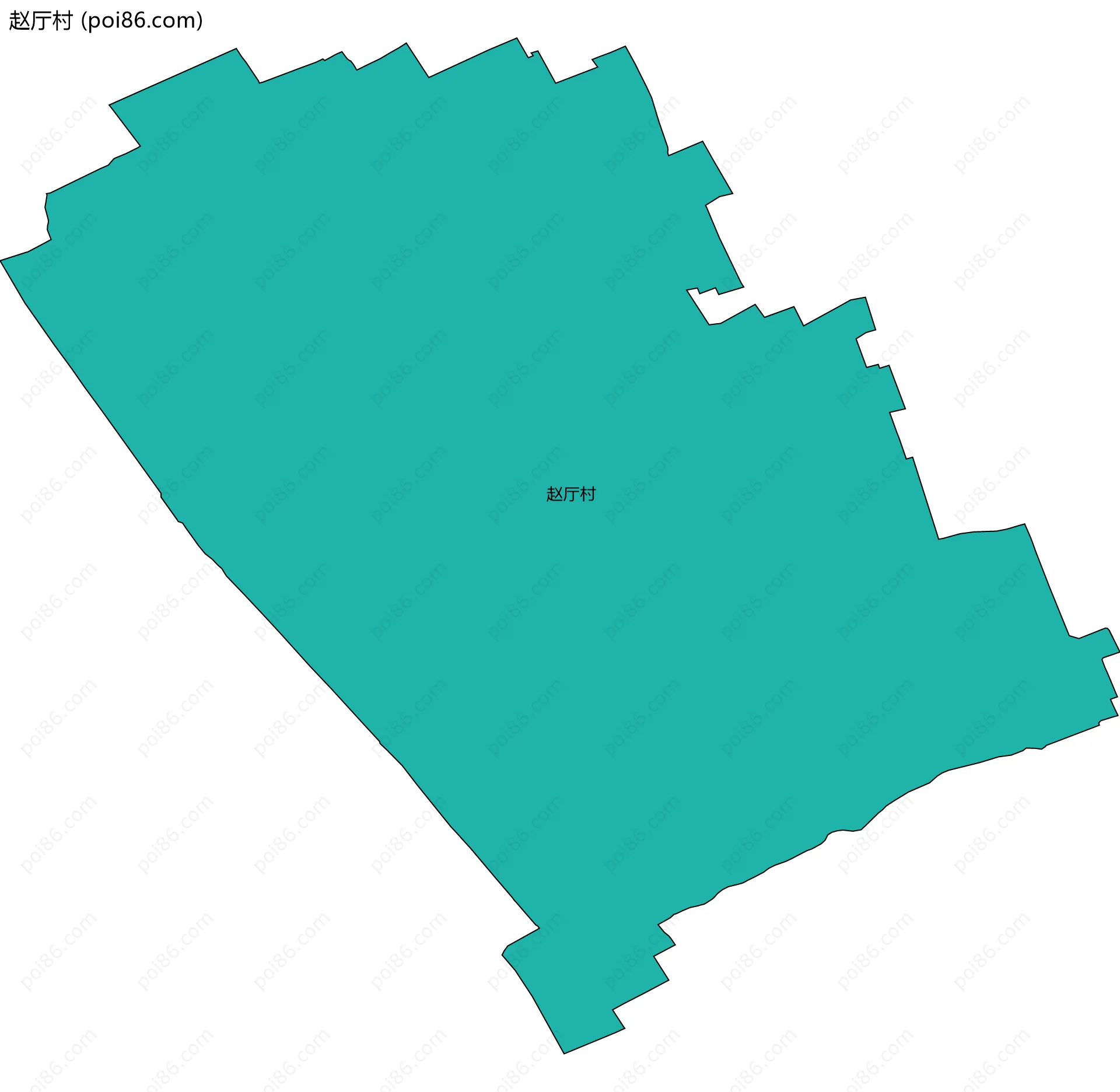 赵厅村边界地图