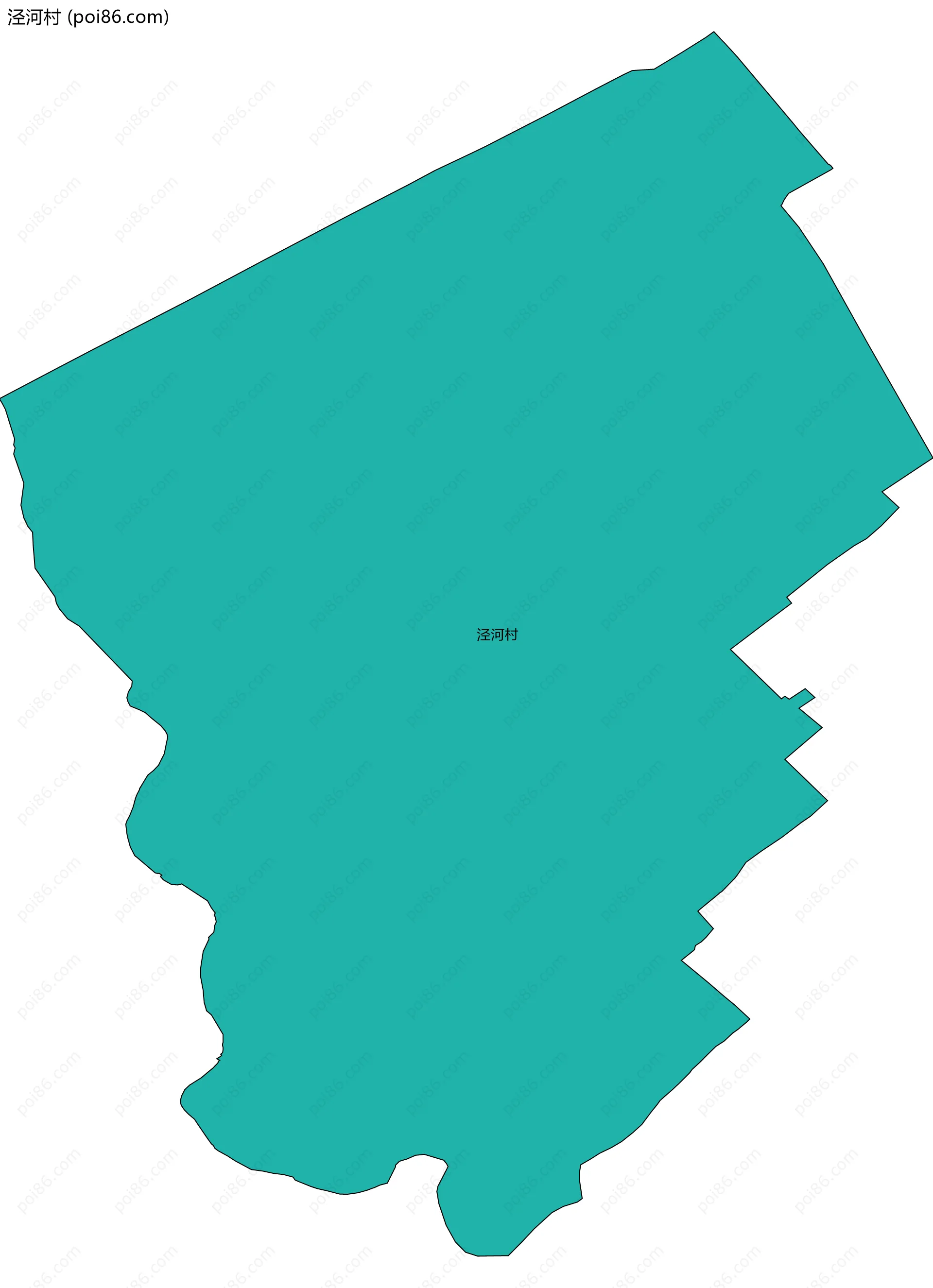 泾河村边界地图