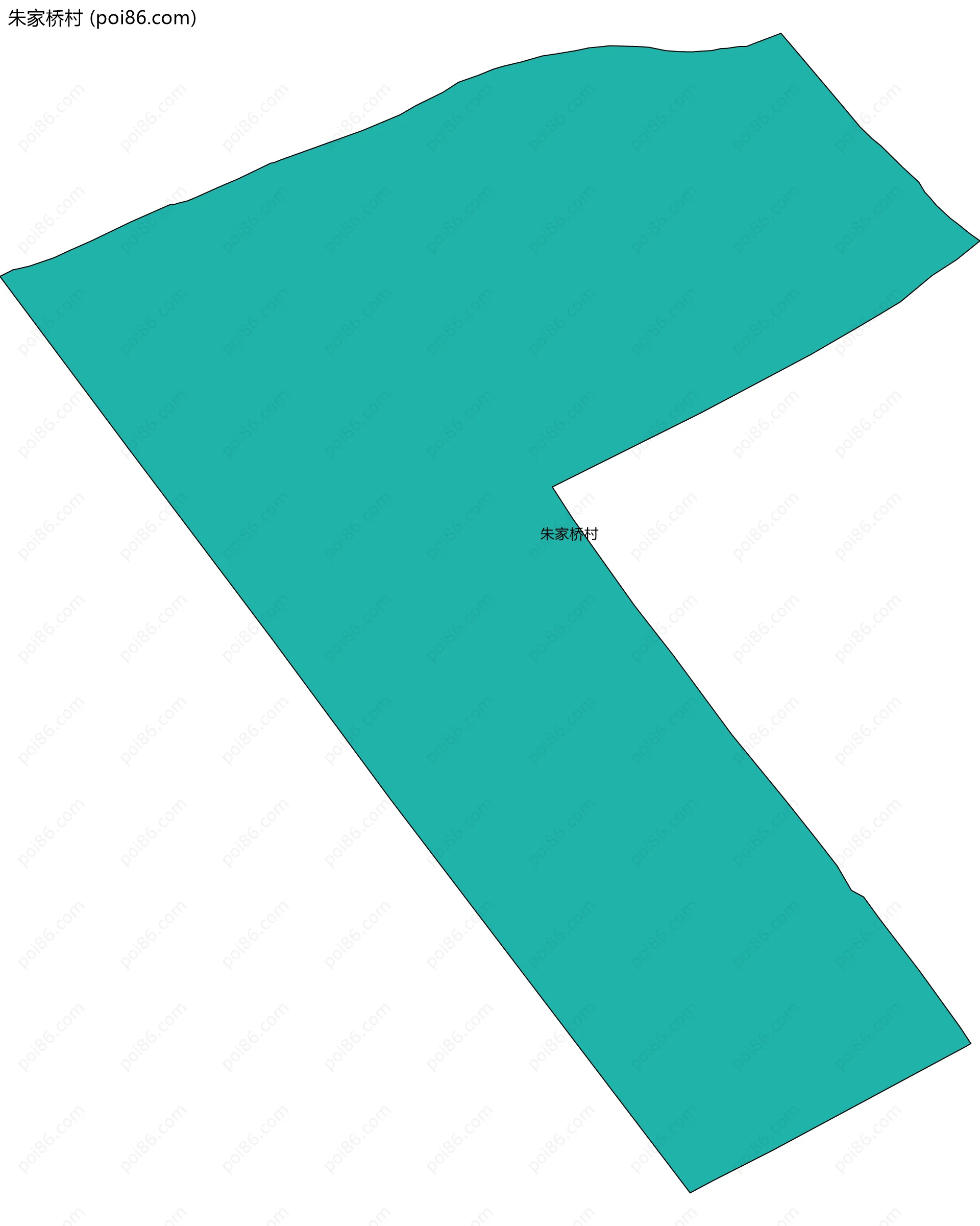 朱家桥村边界地图