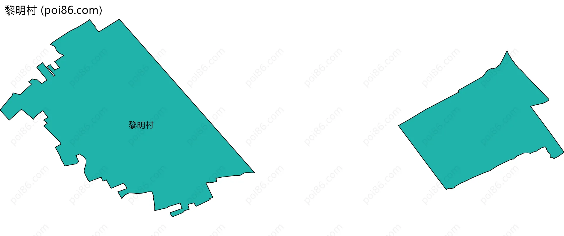黎明村边界地图