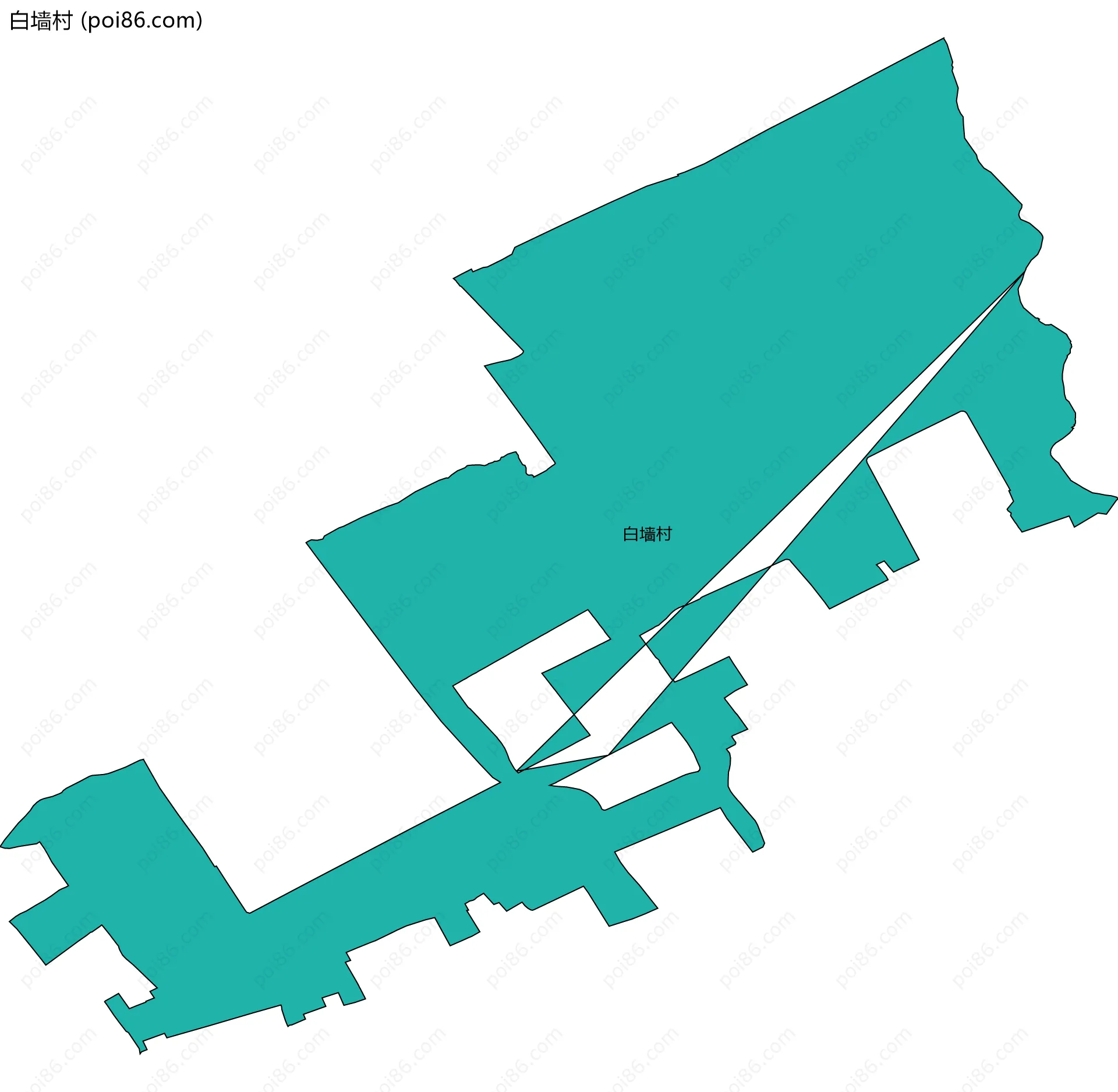 白墙村边界地图