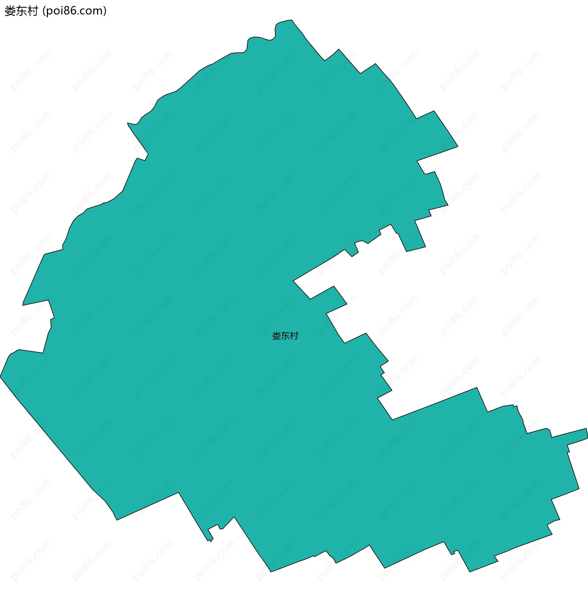 娄东村边界地图