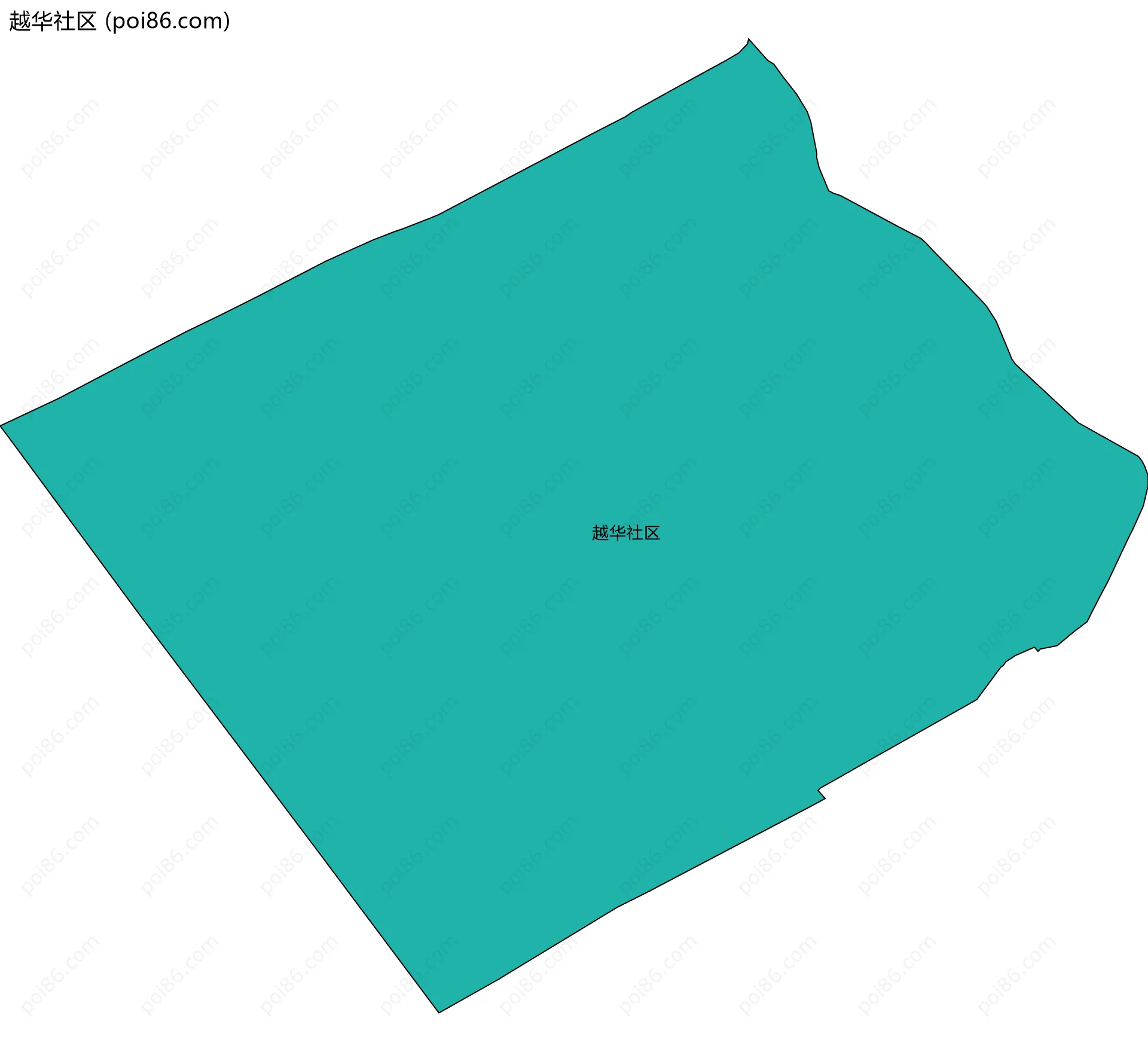 越华社区边界地图