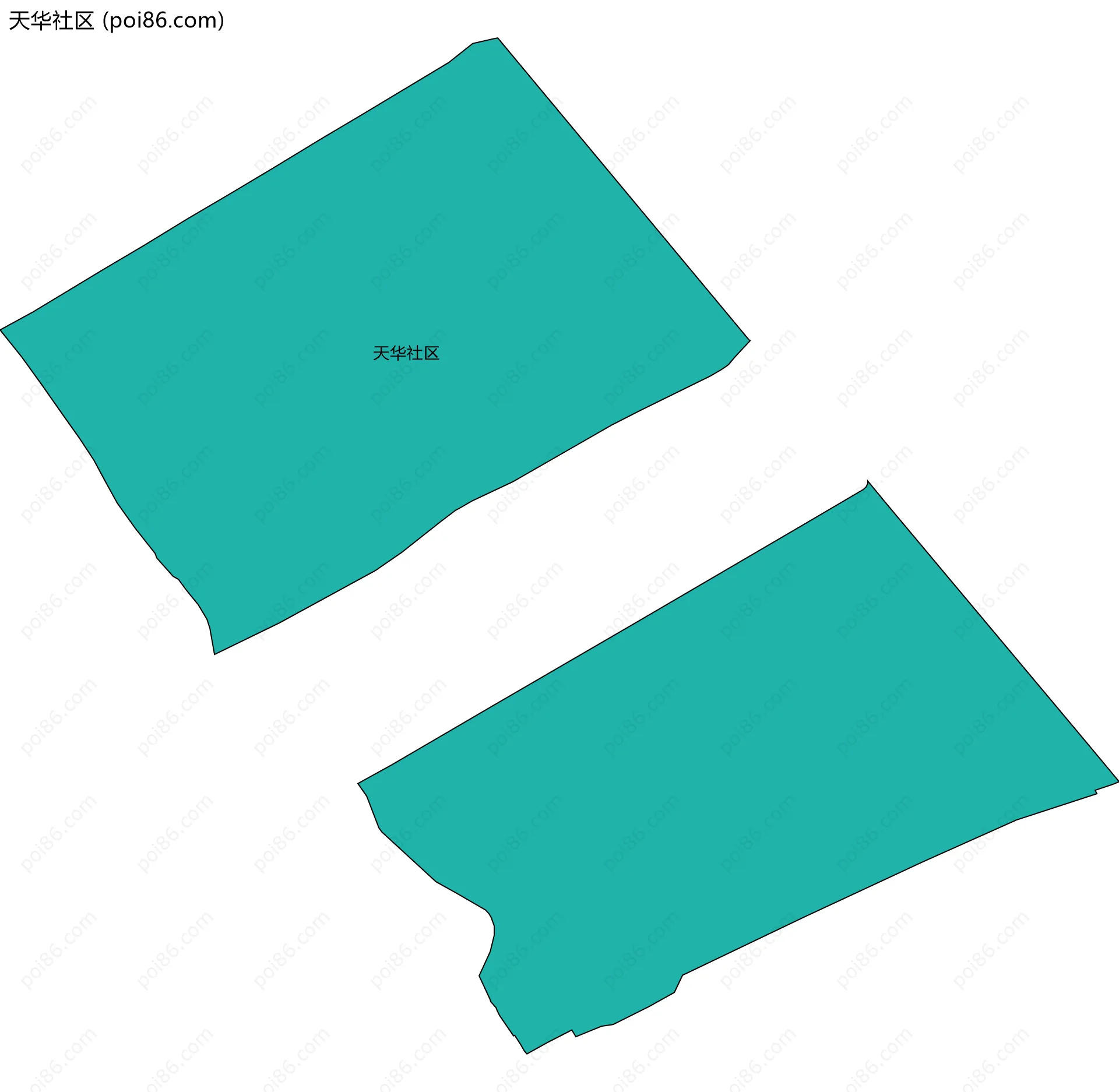 天华社区边界地图