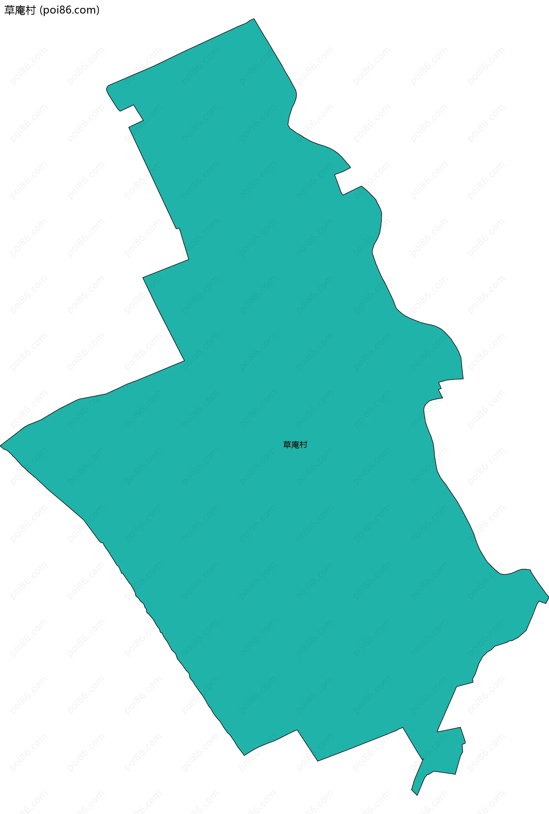 草庵村边界地图