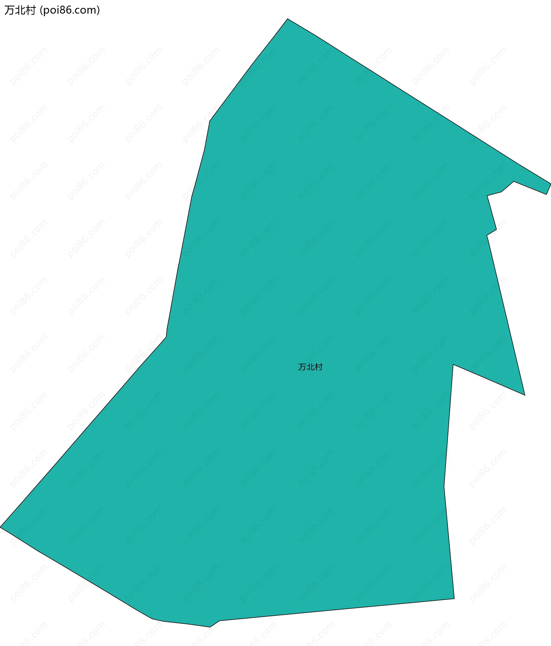 万北村边界地图