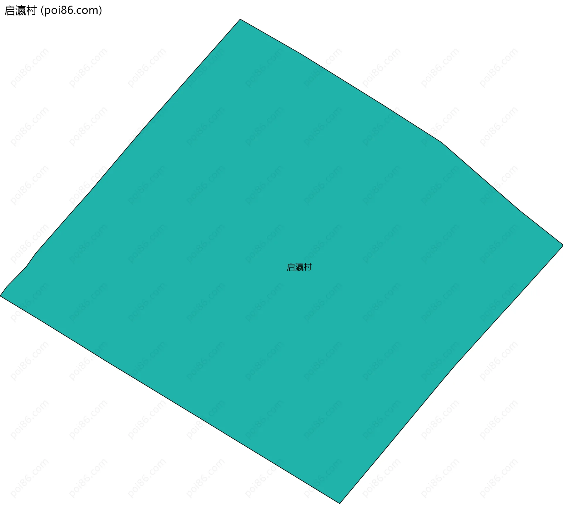 启瀛村边界地图