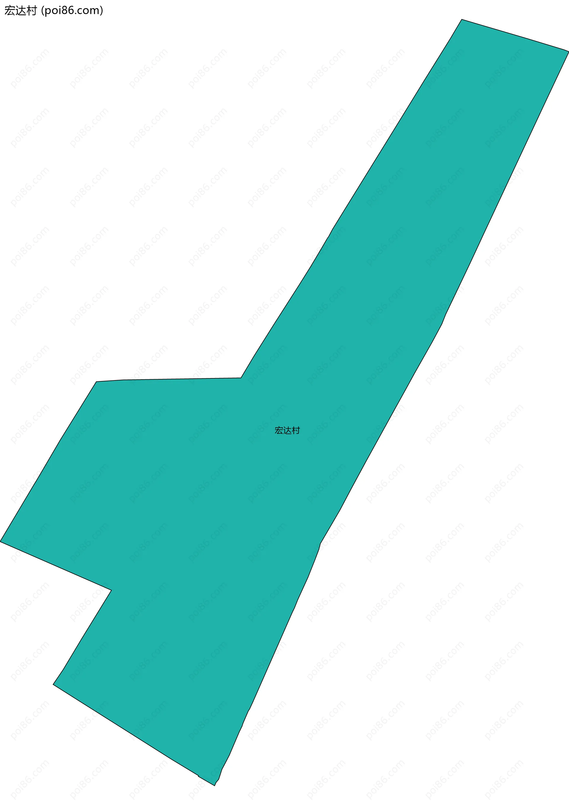 宏达村边界地图