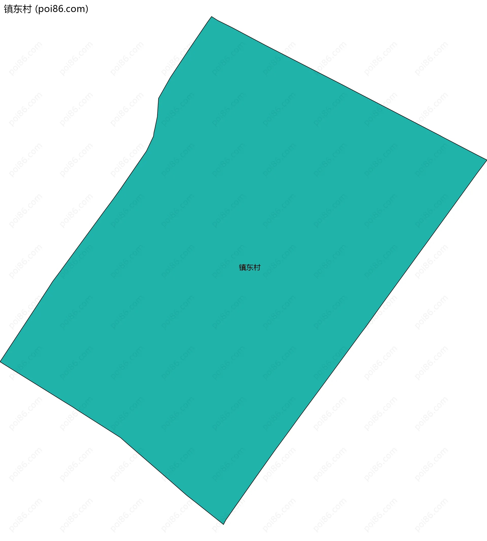 镇东村边界地图