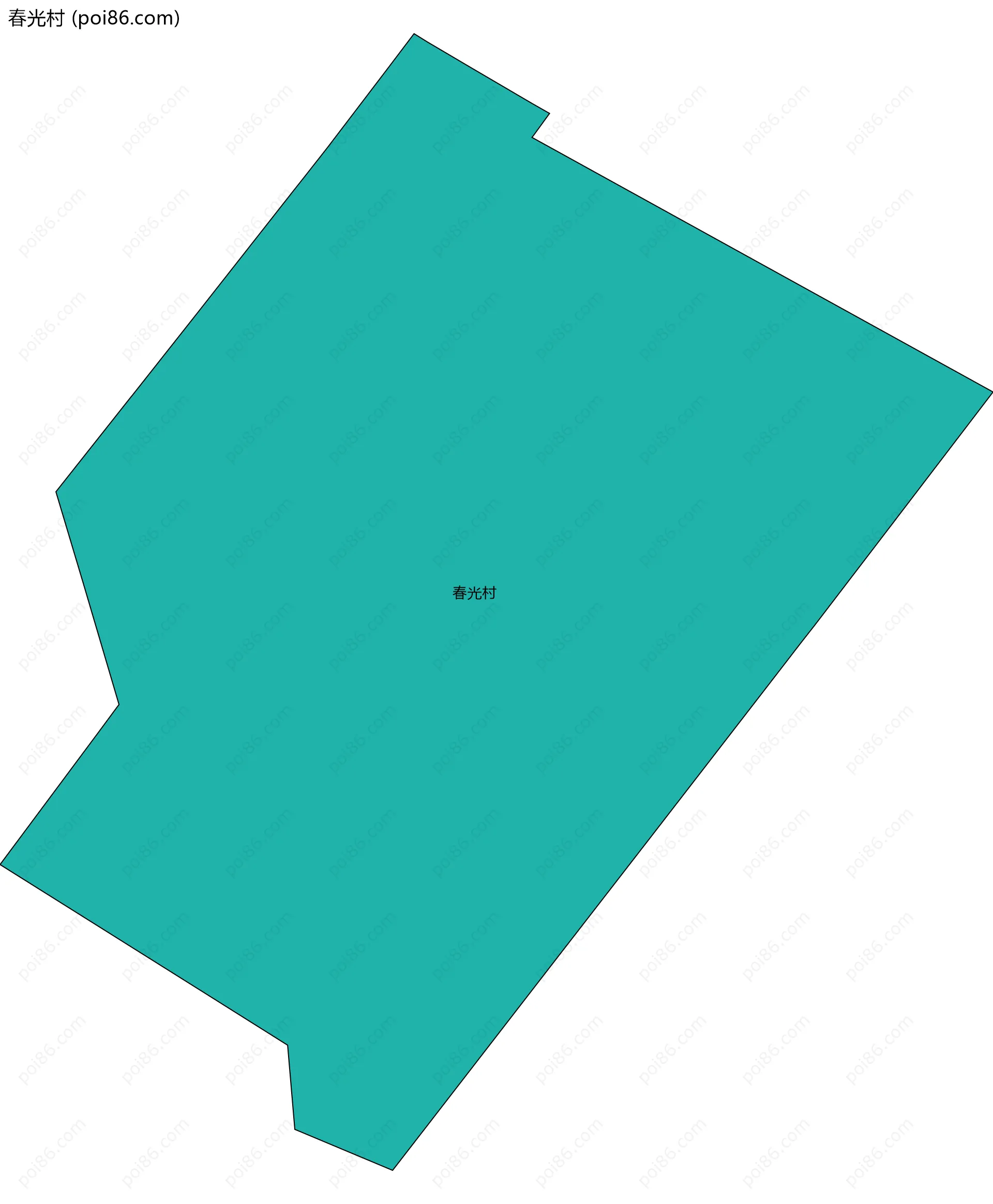 春光村边界地图