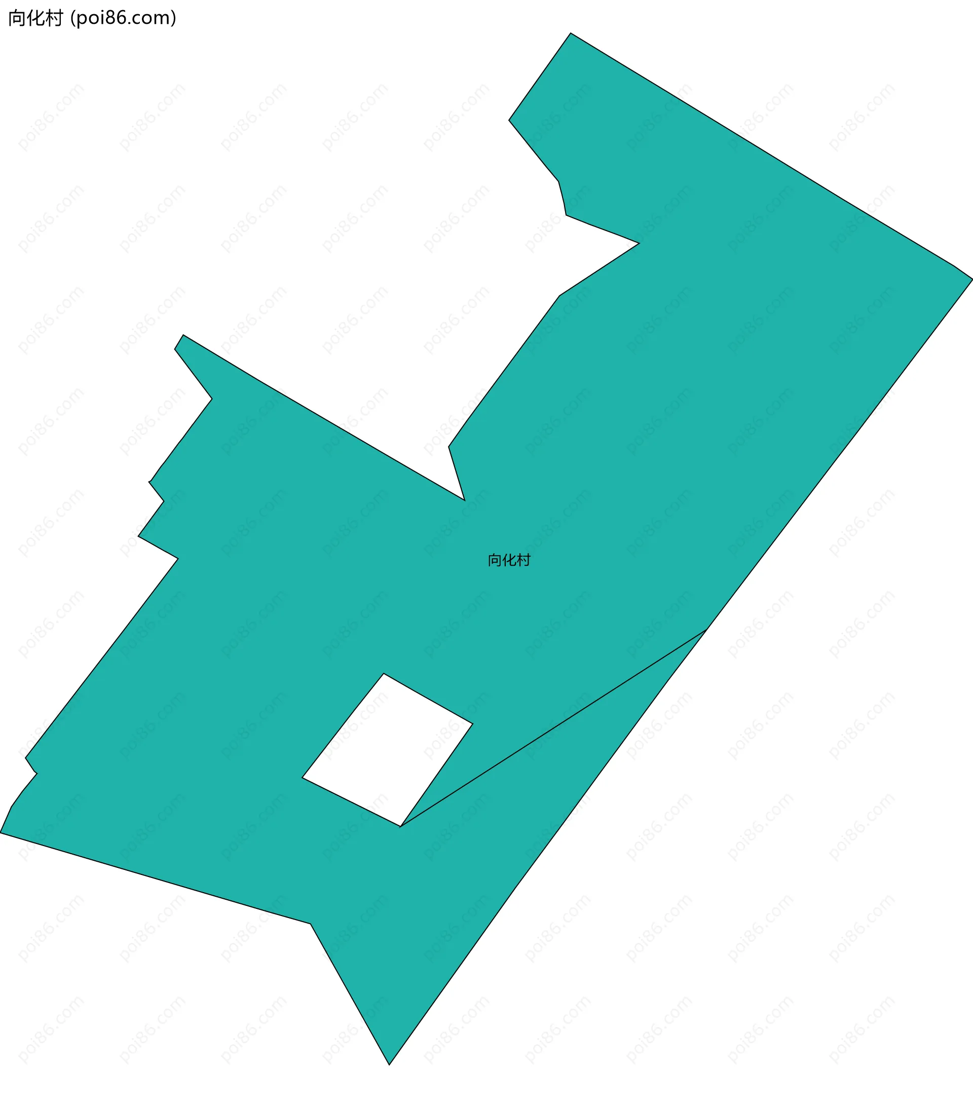 向化村边界地图