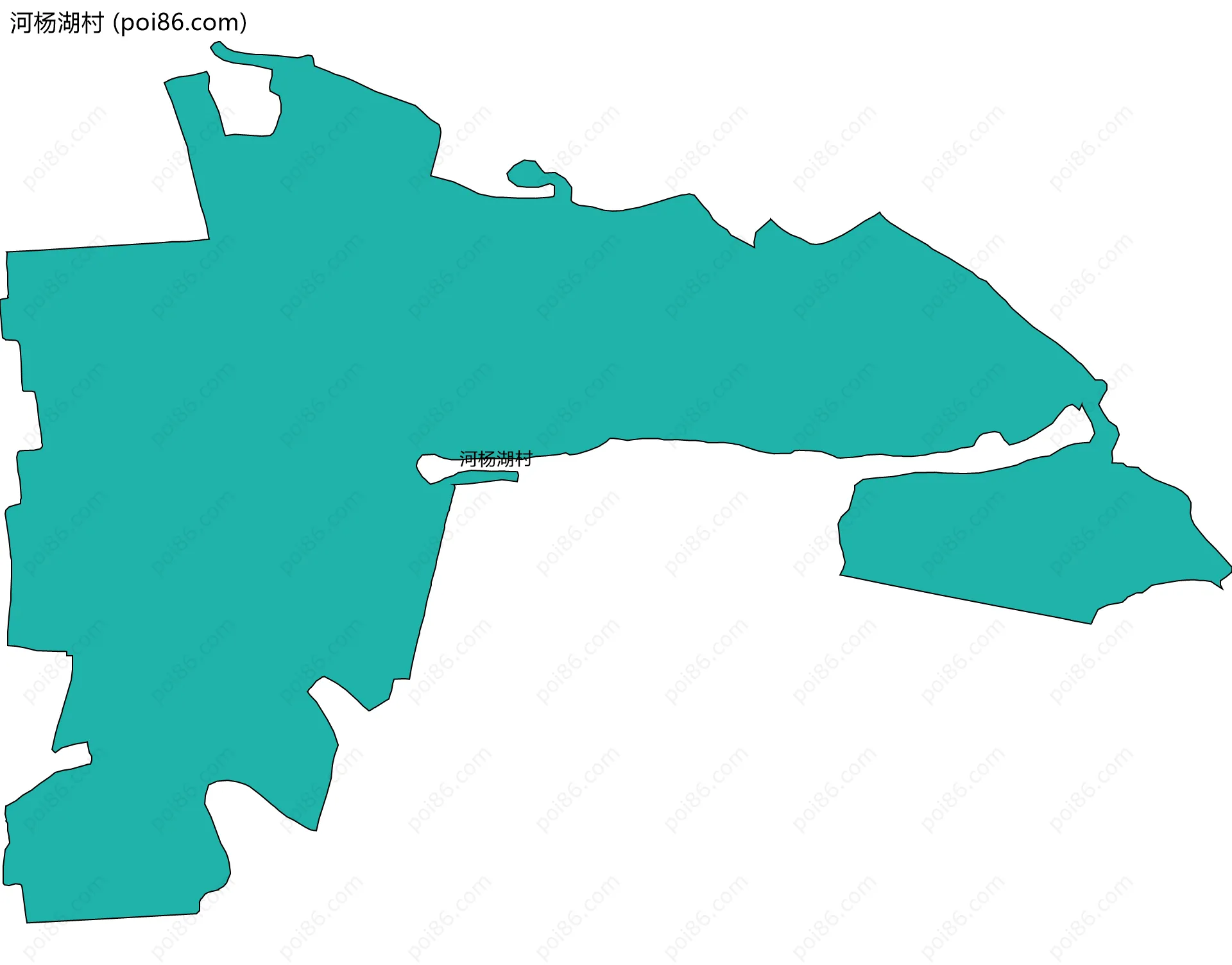 河杨湖村边界地图